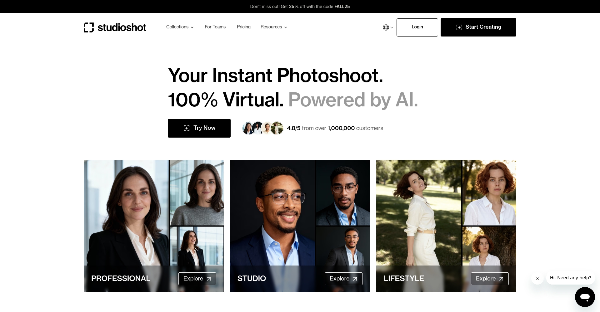 StudioShot AI棚拍风格头像