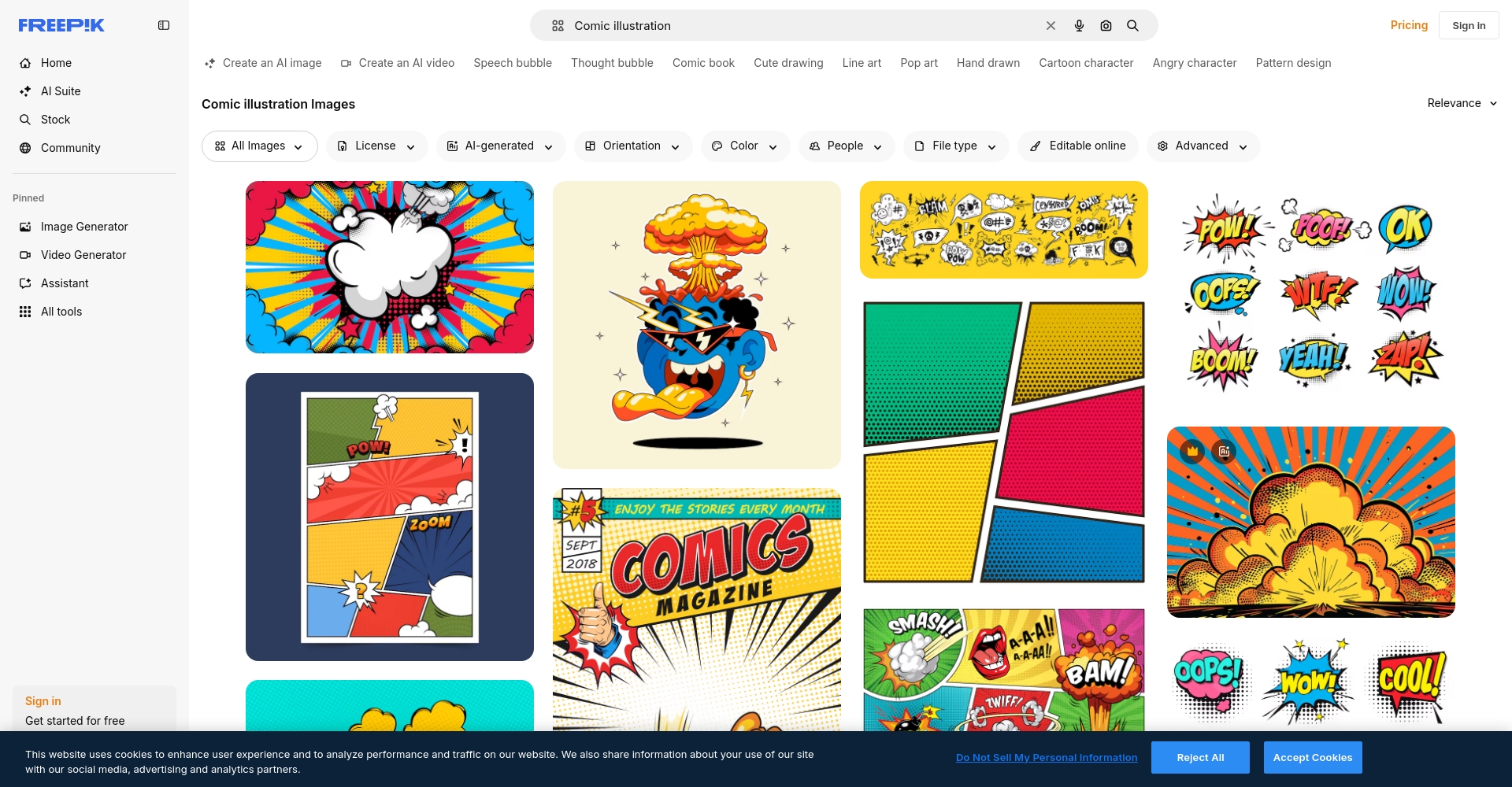 AI漫画生成平台对比图