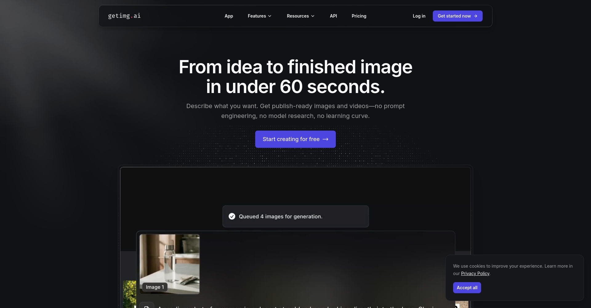 Getimg AI官方页面截图