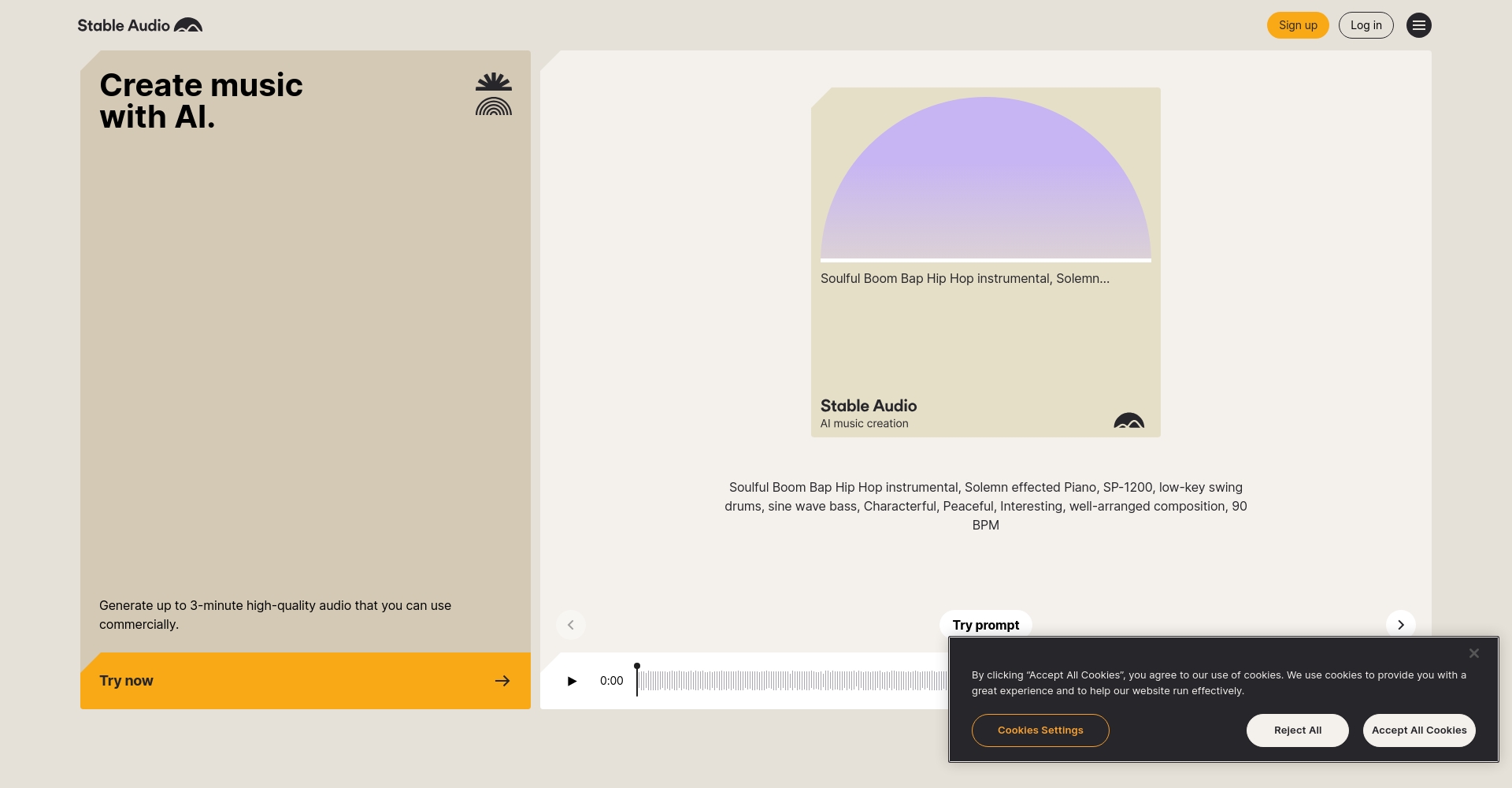 Stable Audio AI音乐网站