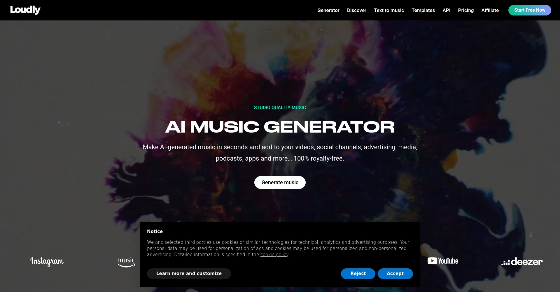 Loudly AI音乐生成编辑器