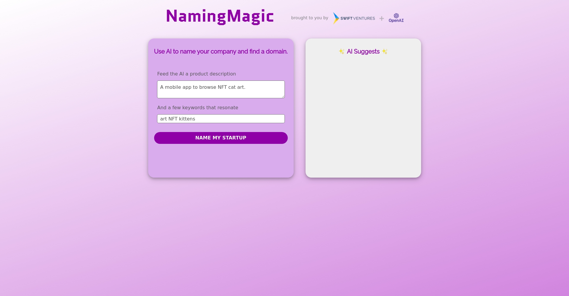 Naming Magic官方网站页面截图