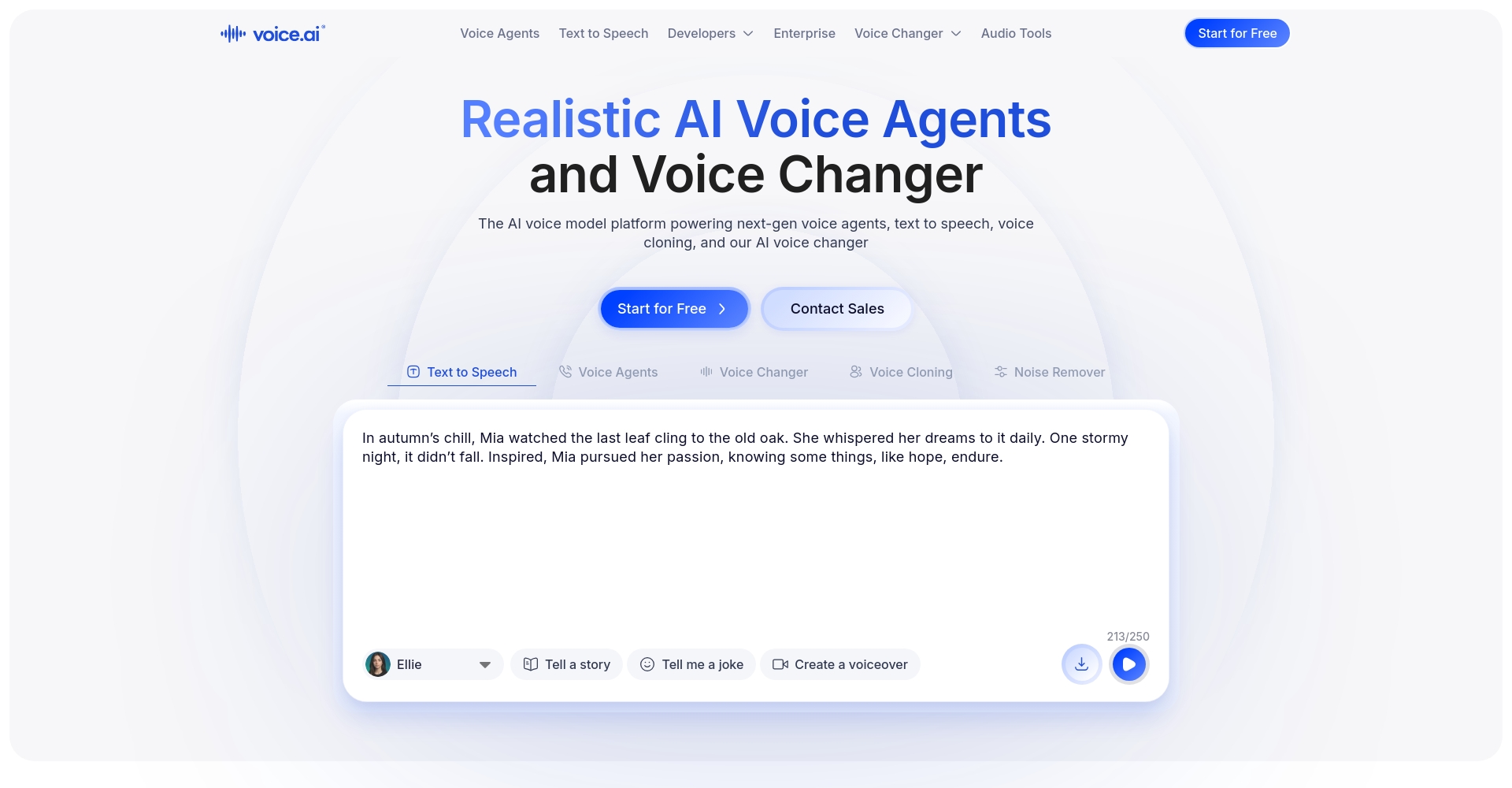 Voice.ai 变声器实时克隆界面