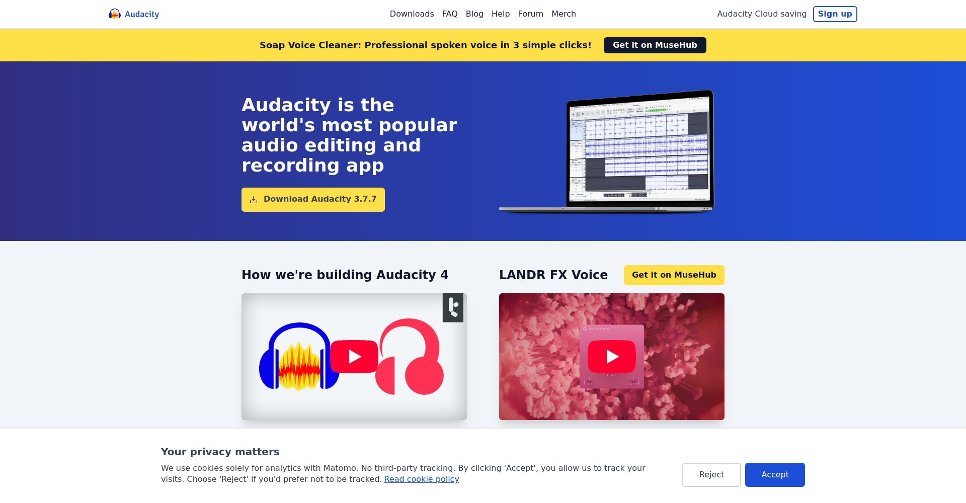 Audacity软件界面