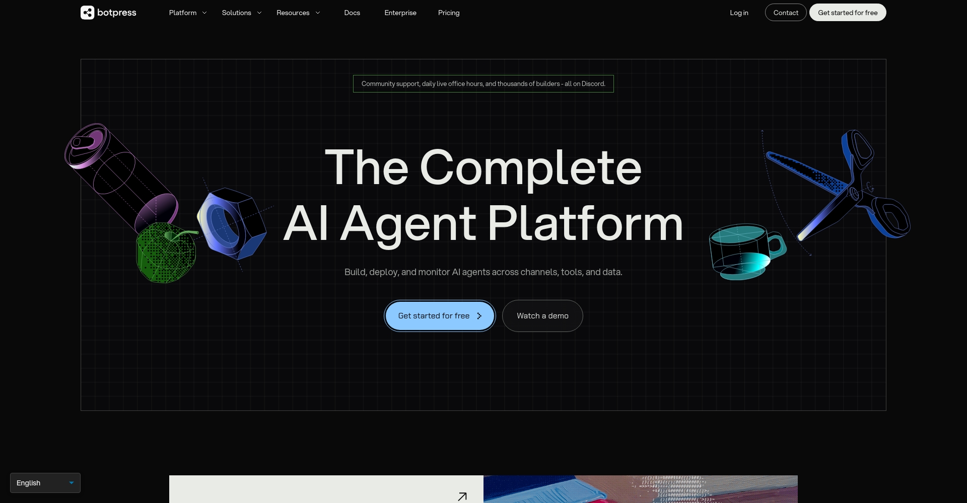 Botpress官网截图