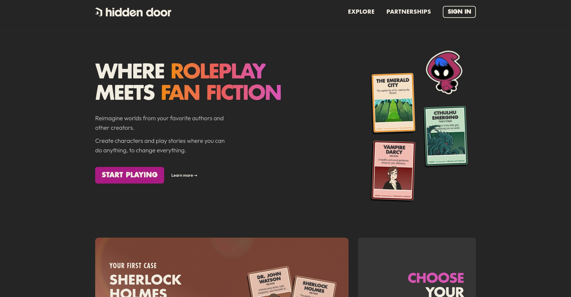 Hidden Door官方网站截屏