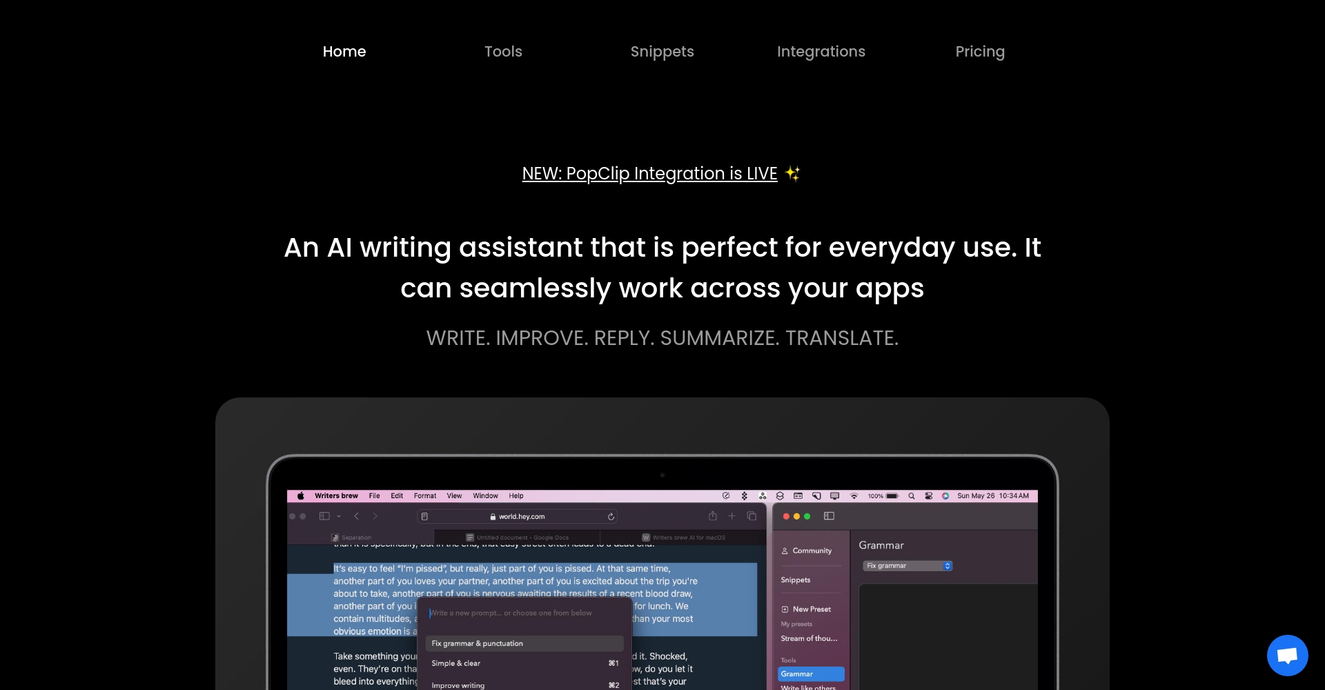 Writers brew AI官网页面