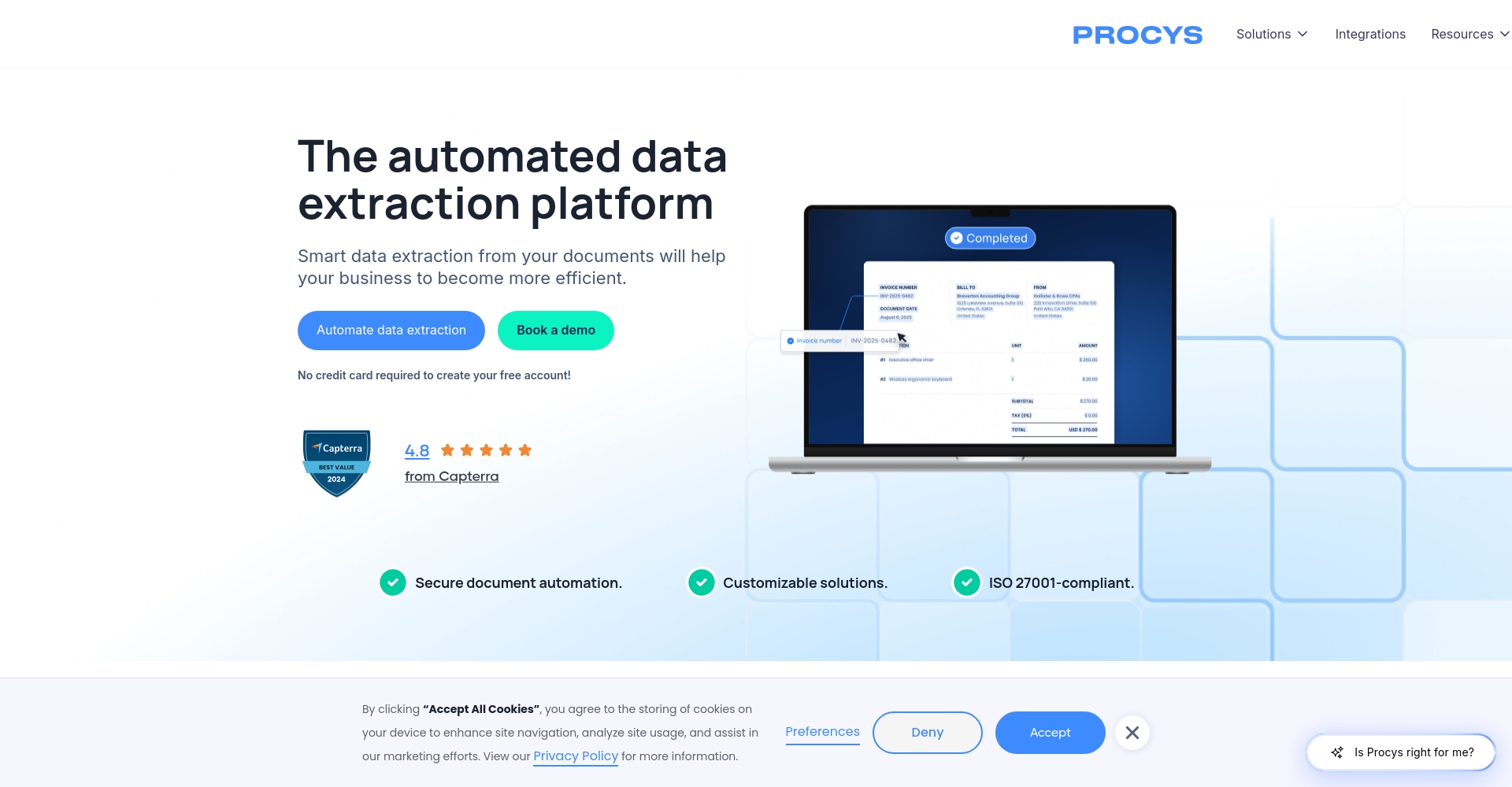 Procys官网首页截图