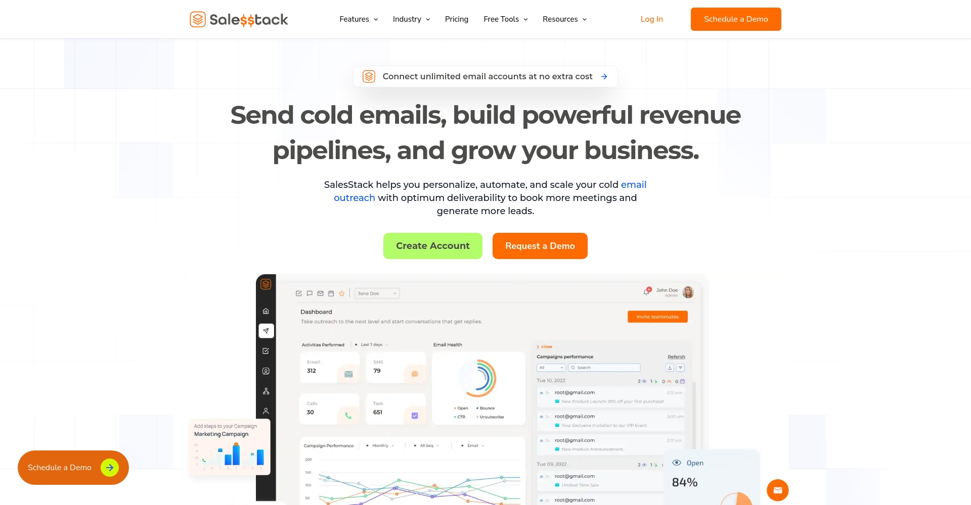 冷邮件功能界面截图