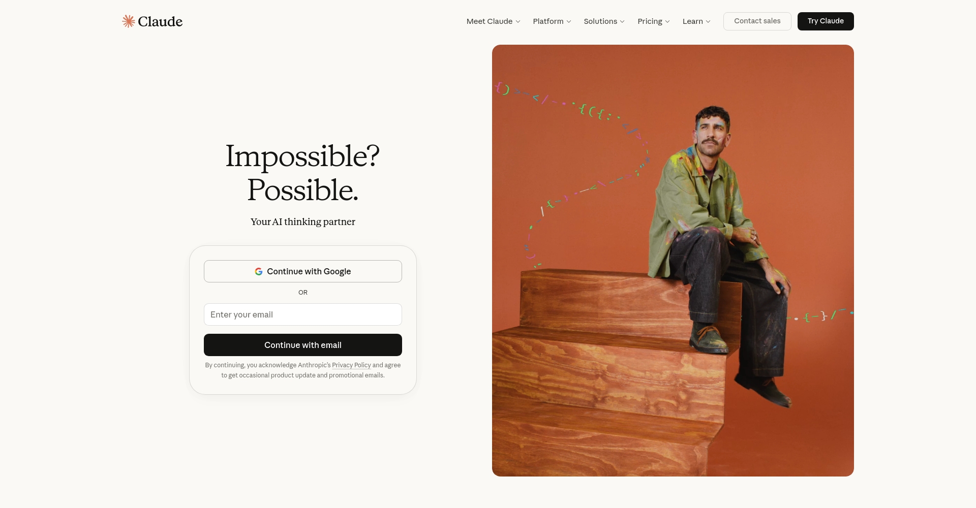 Claude AI官网首页截图