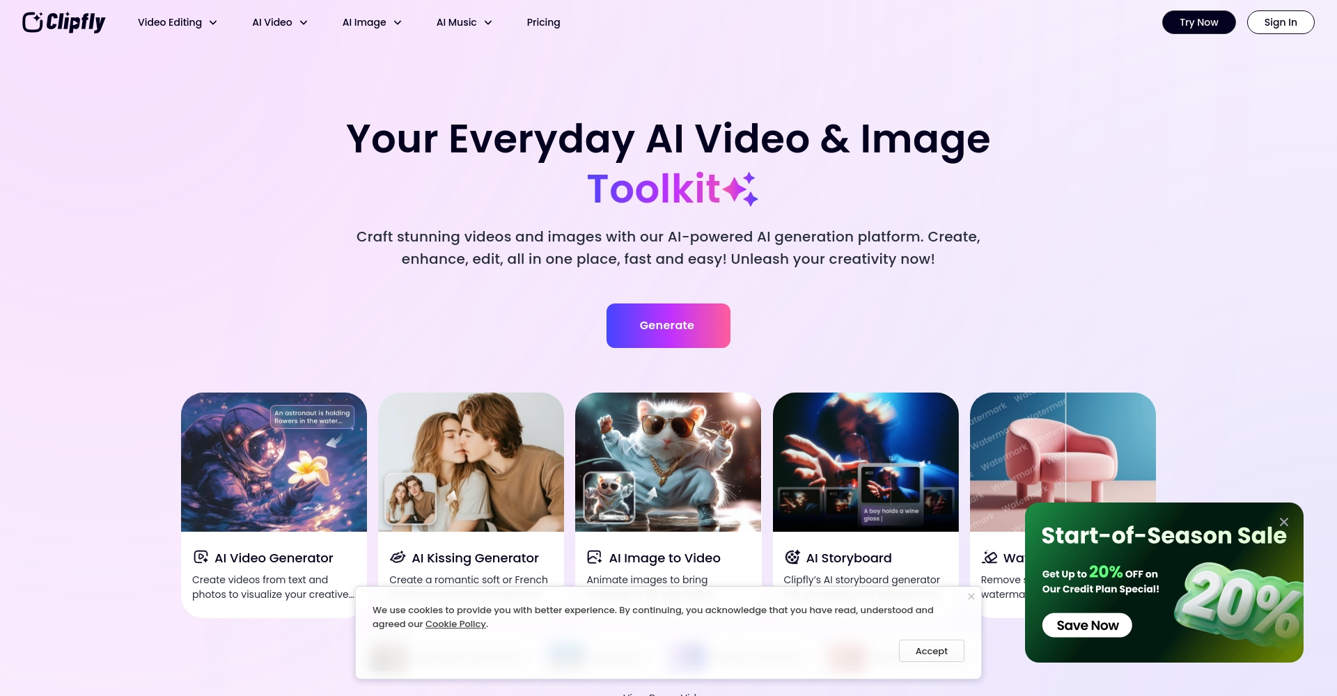 clipfly ai官网截图
