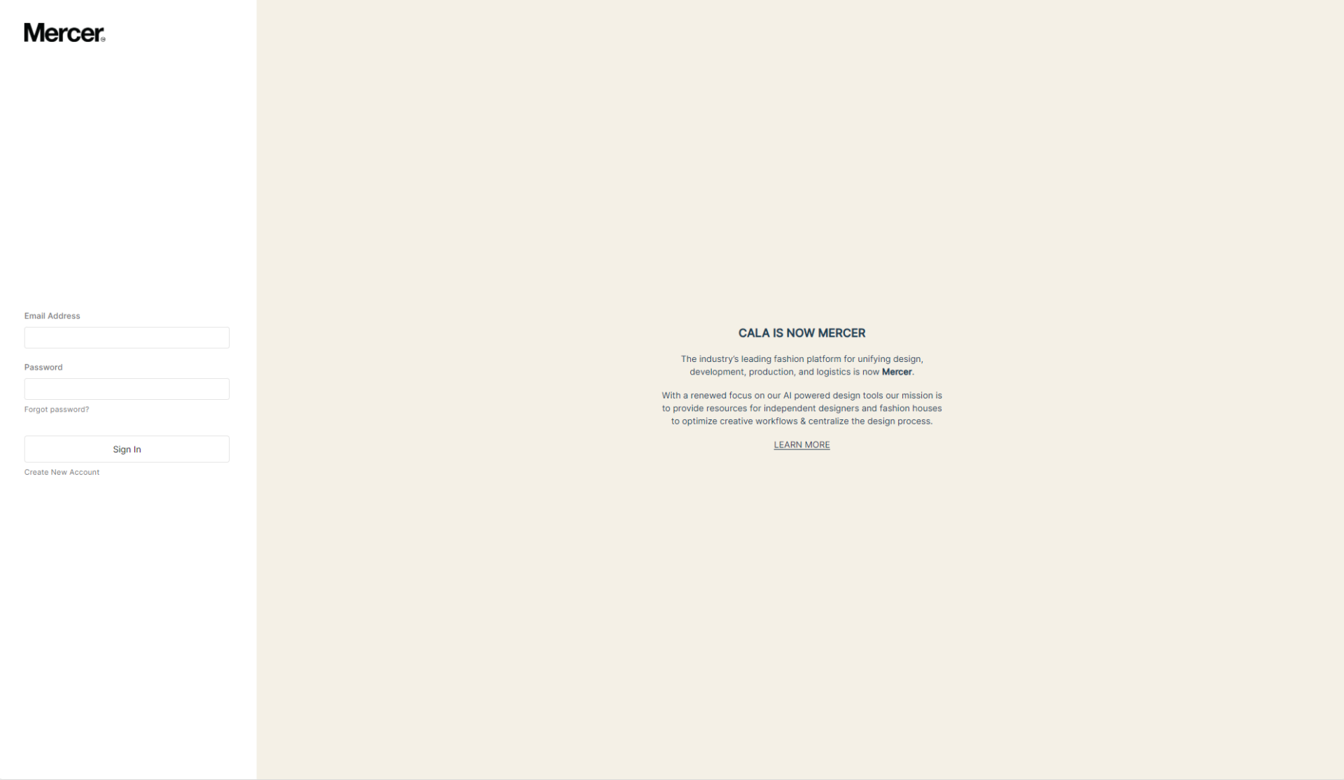 Mercer注册登录页