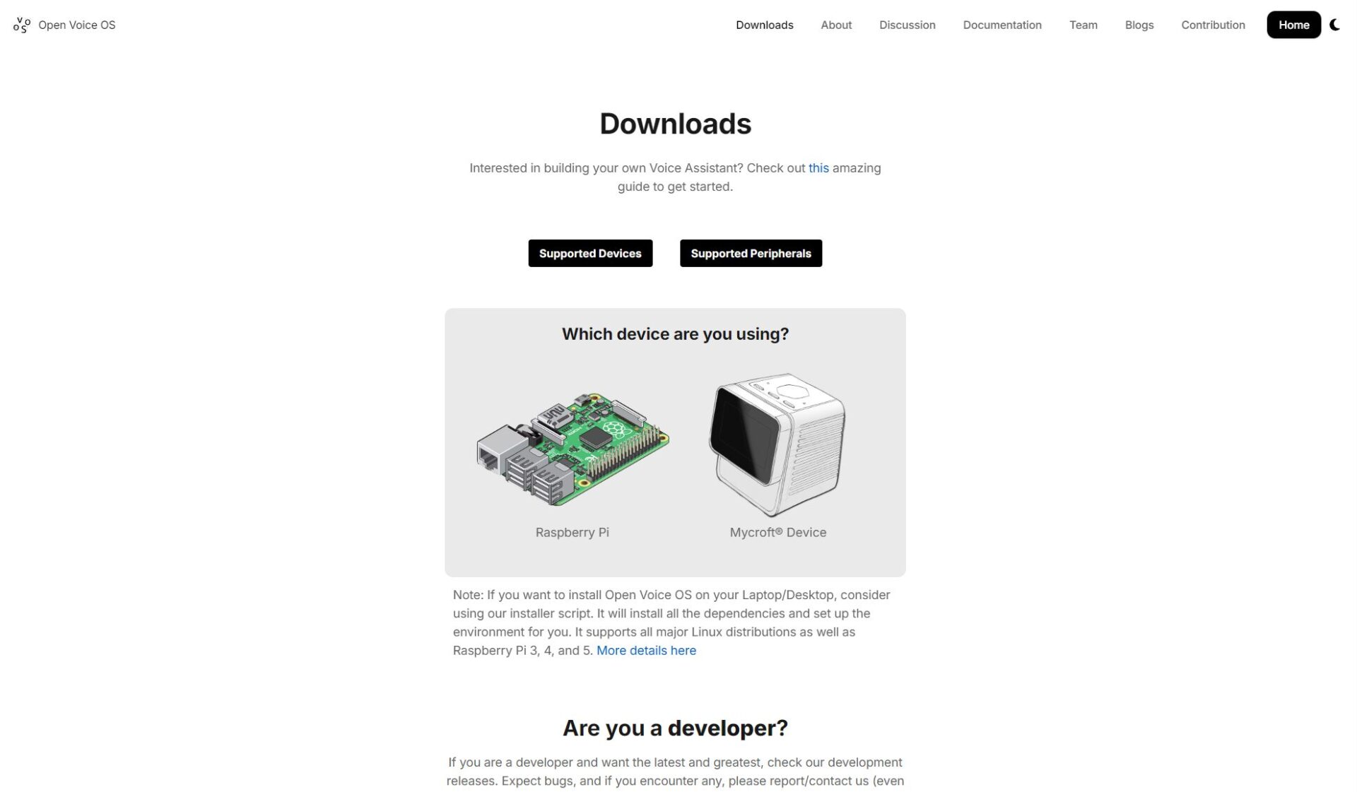 Open Voice OS下载页