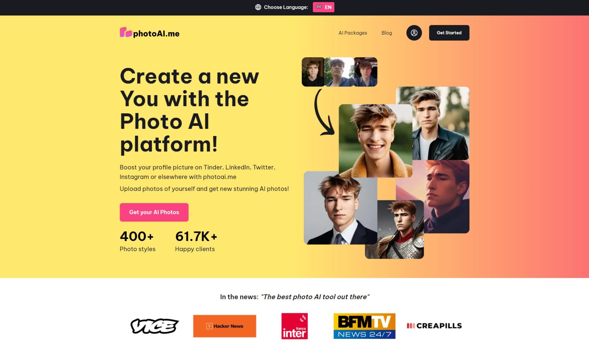 PhotoAI.me官网首页