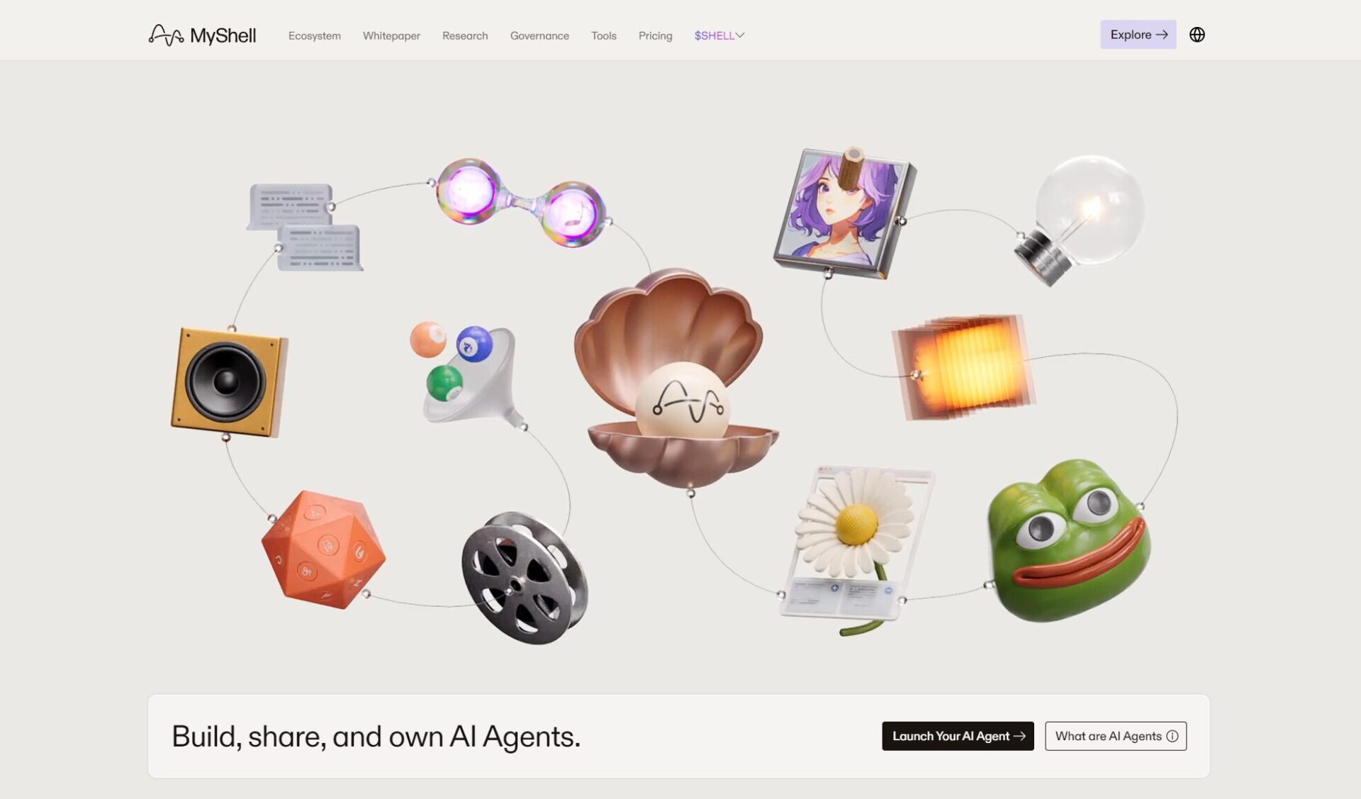 MyShell AI官网首页截图