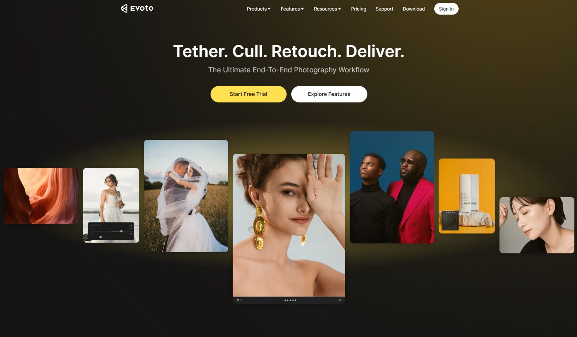 Evoto AI官网首页截图