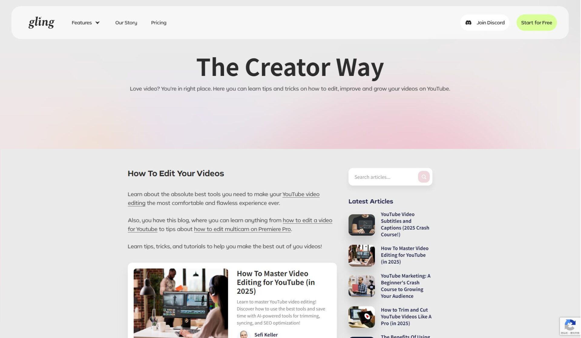 Gling AI博客介绍