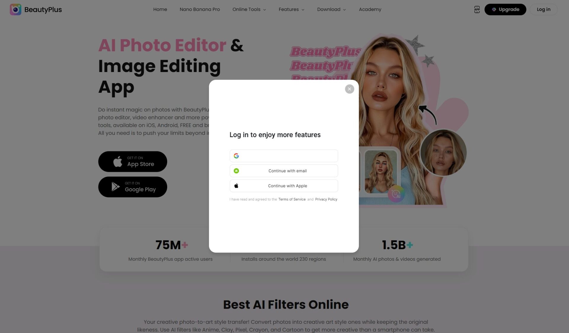 beautyplus注册登录