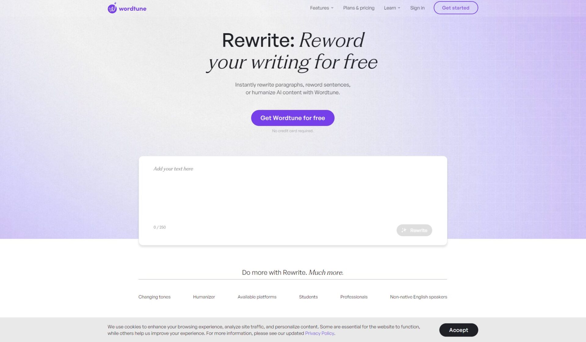 Wordtune改写功能