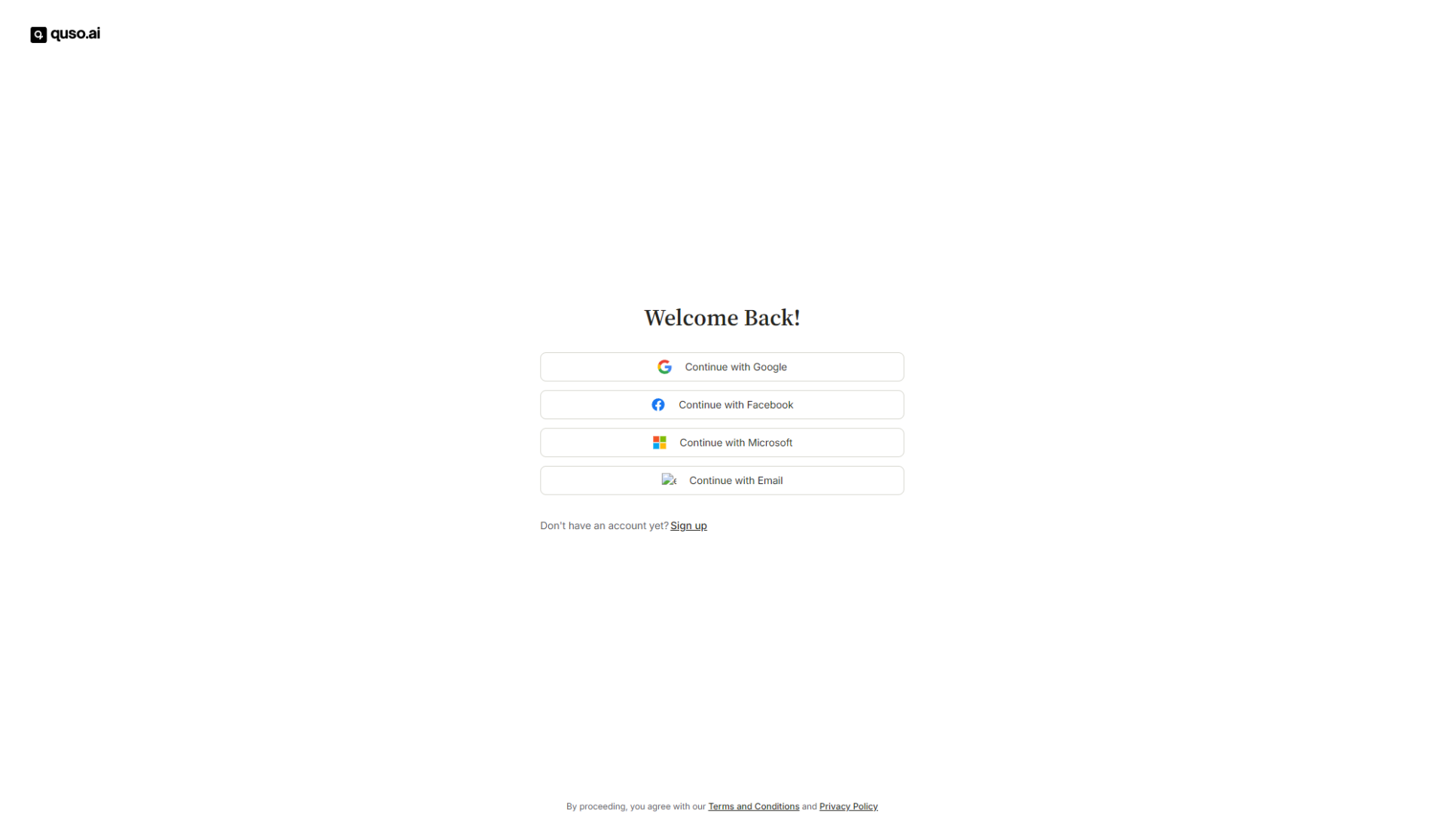 QUSO.AI注册登录页