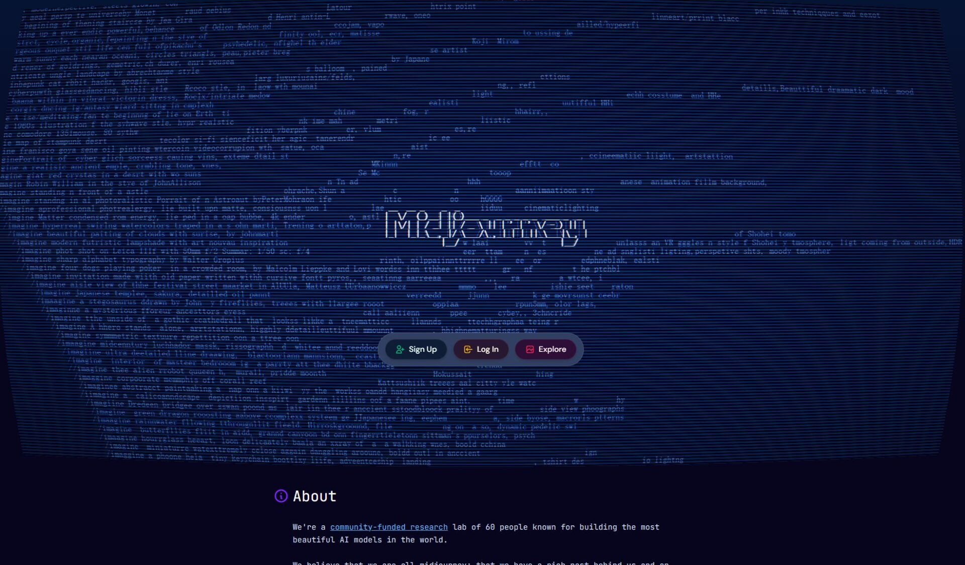Midjourney官网界面
