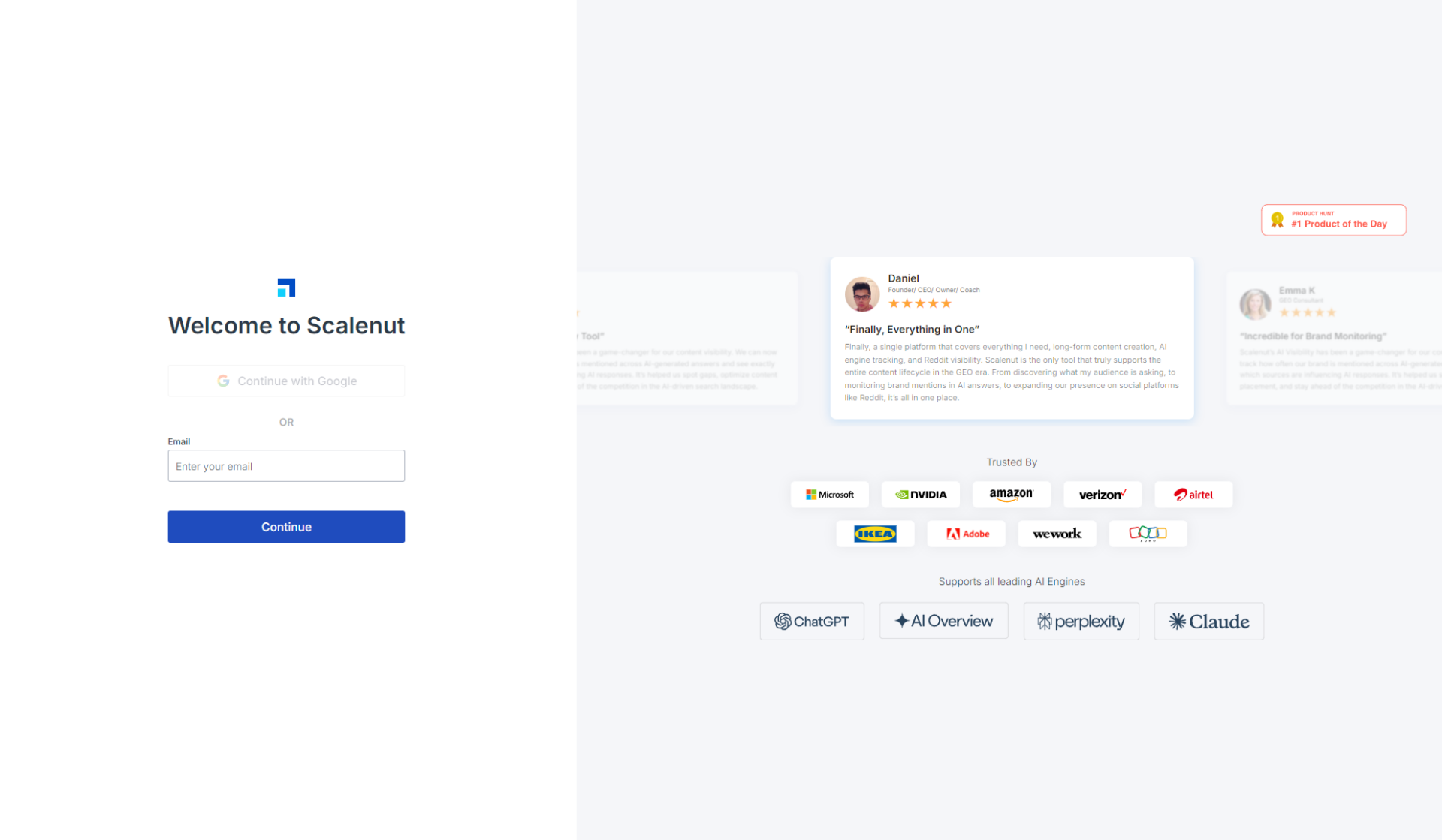 Scalenut官网注册登录页