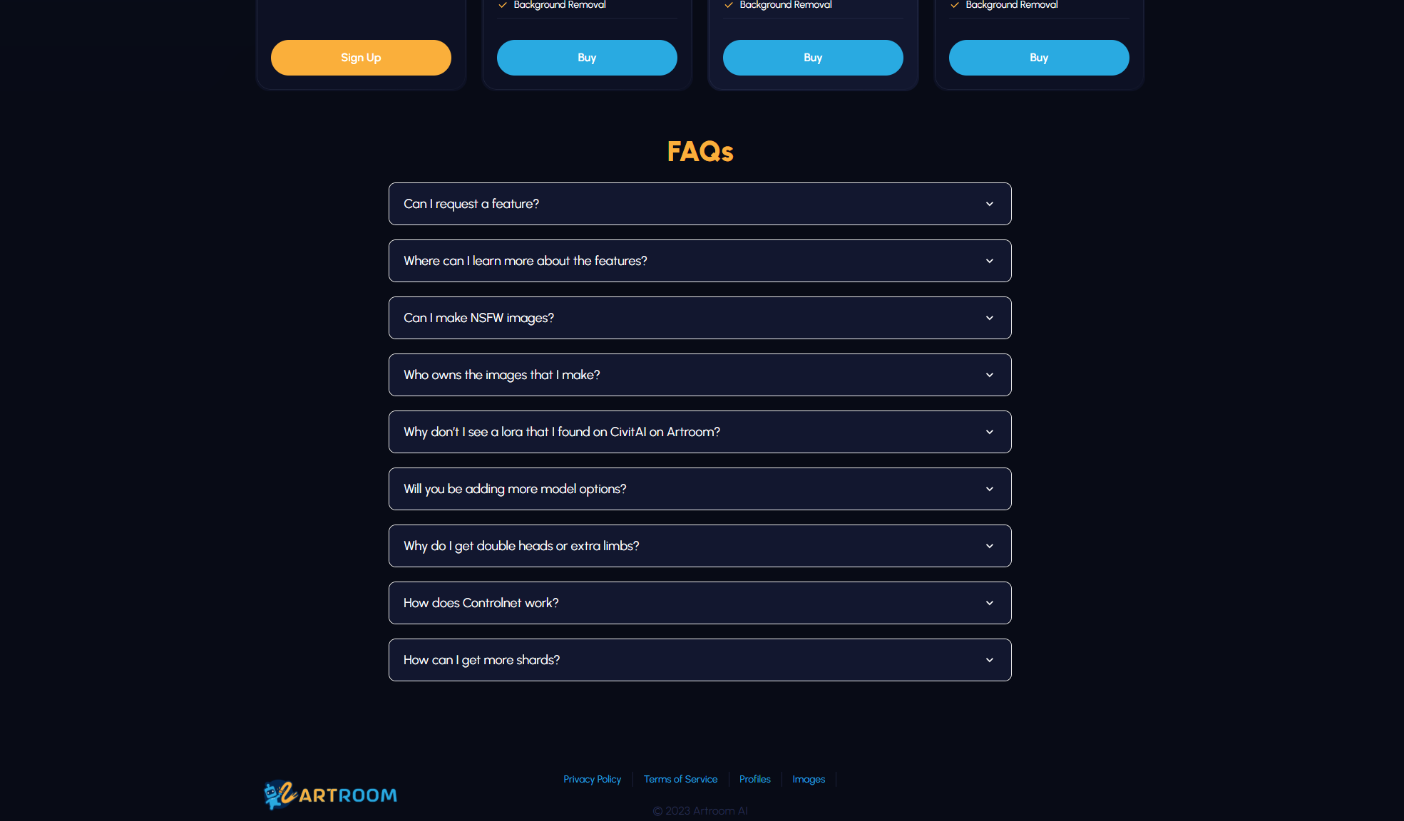 ArtRoom AI faq页