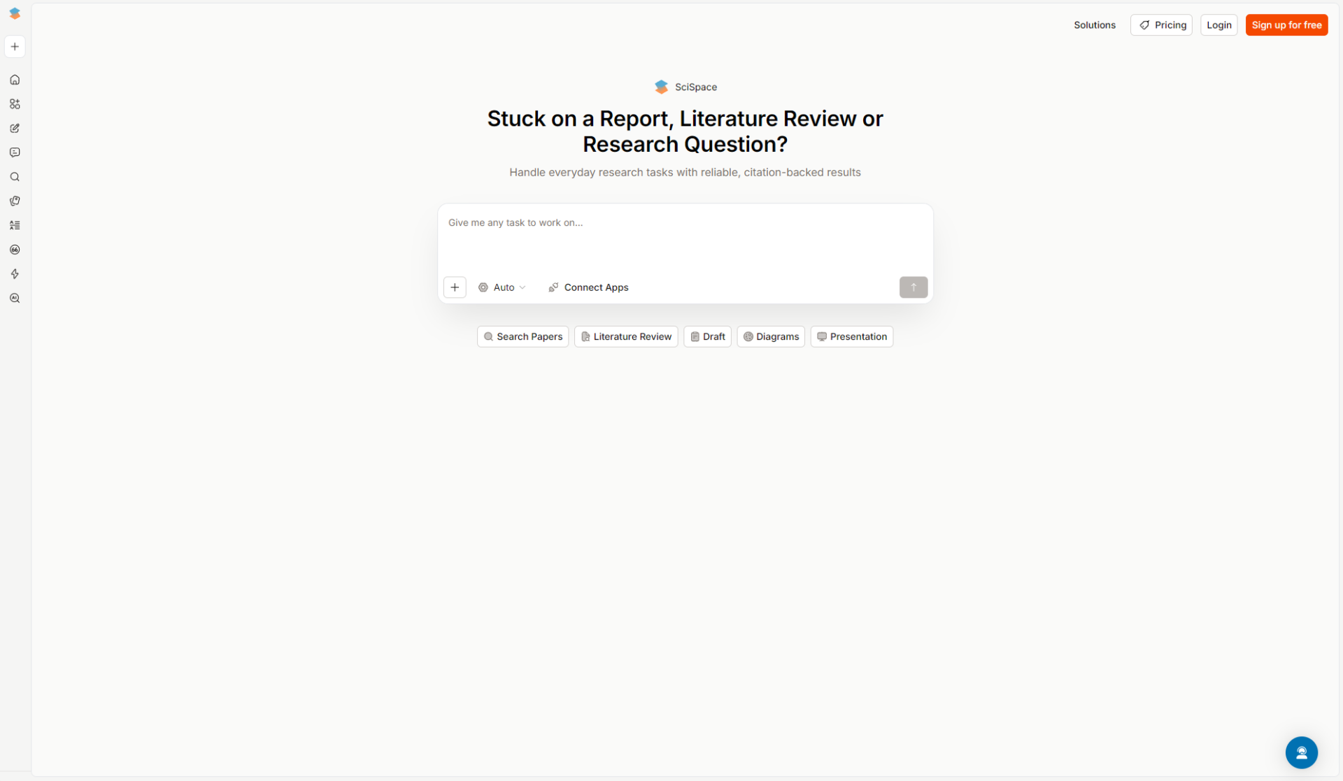 SciSpace官网界面