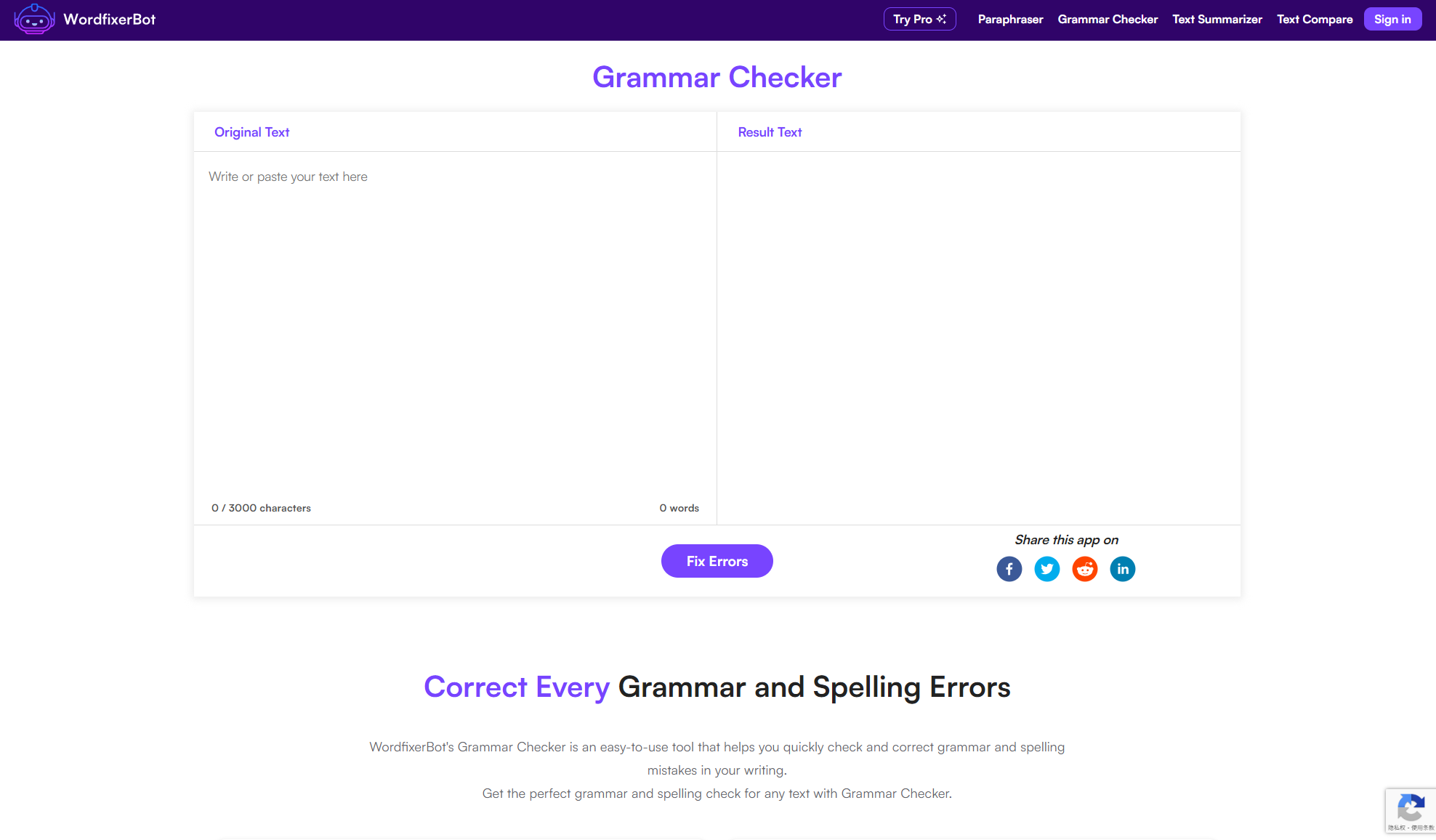 WordfixerBot语法检查工具