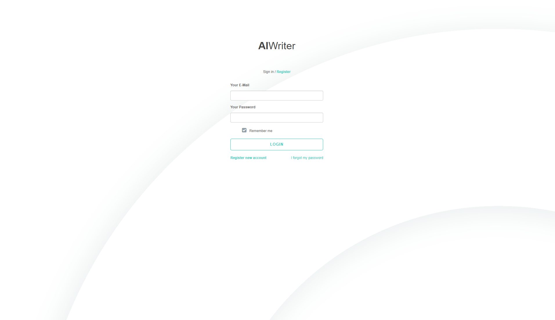 AI-Writer.com注册登录页