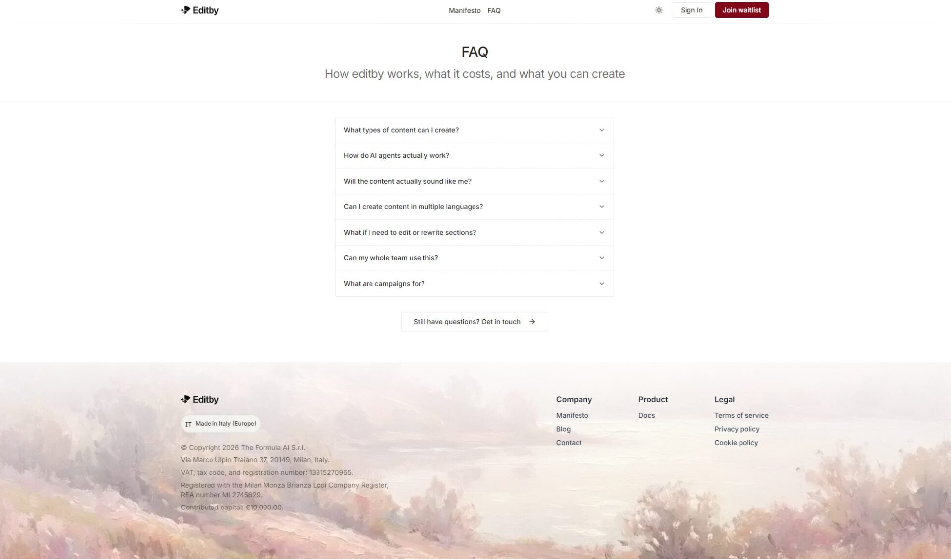 Editby常见问题页面