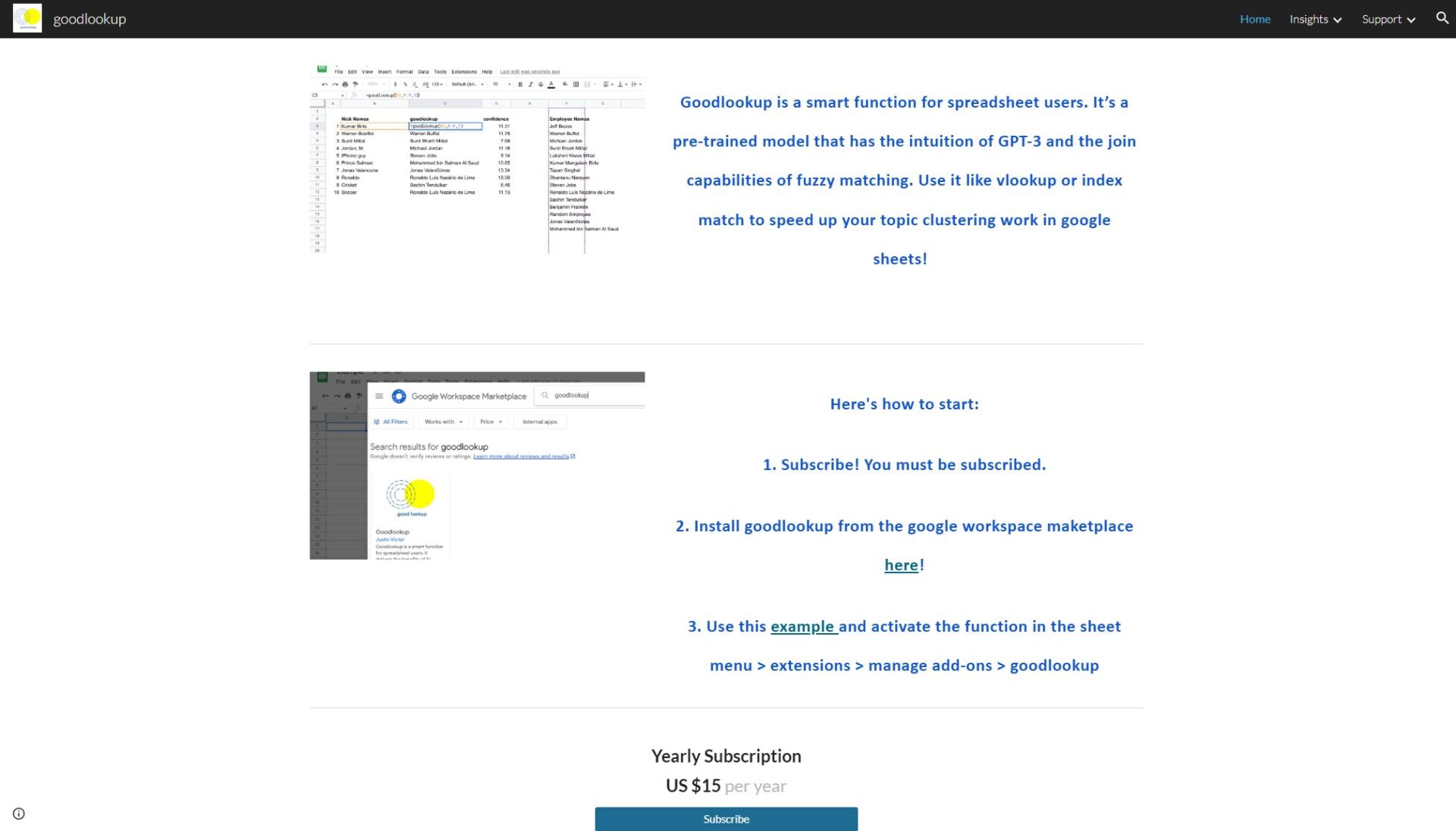 Goodlookup官网使用介绍