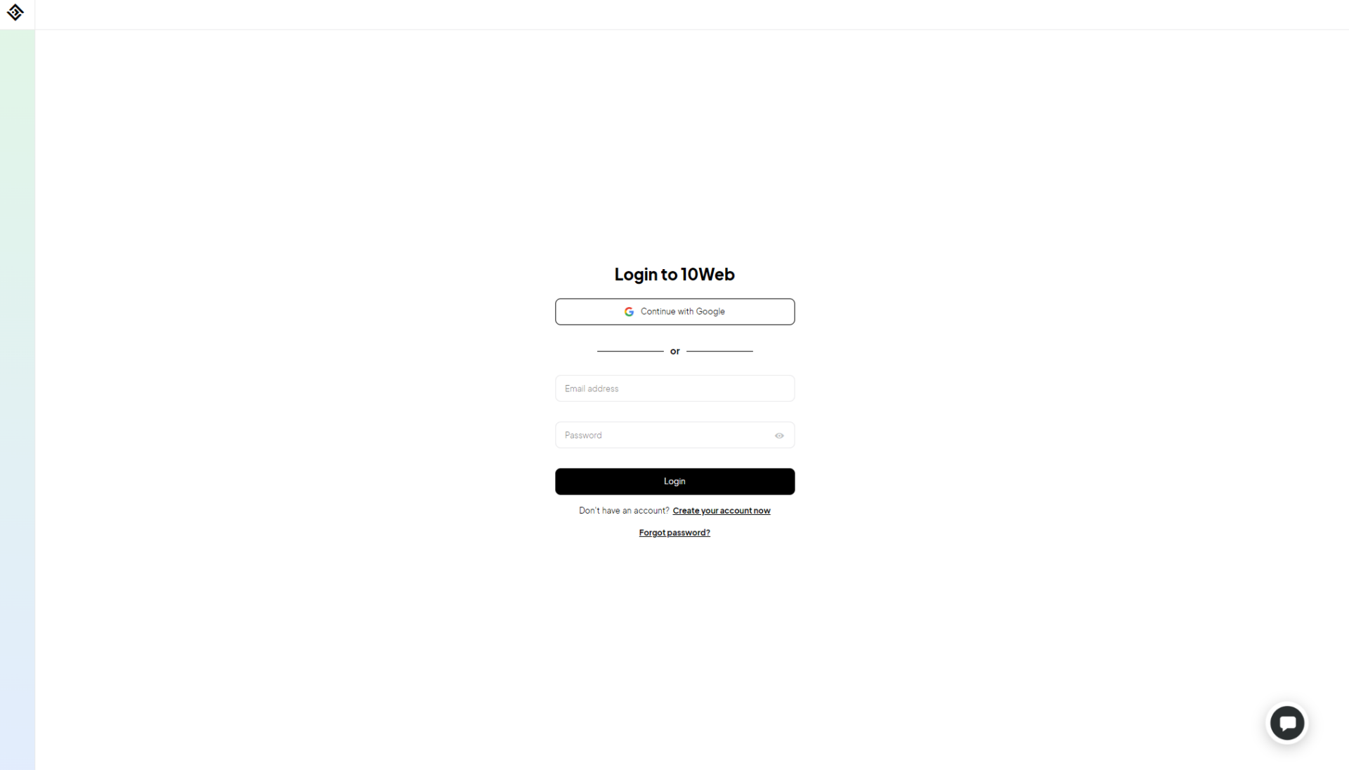 10Web注册登录页