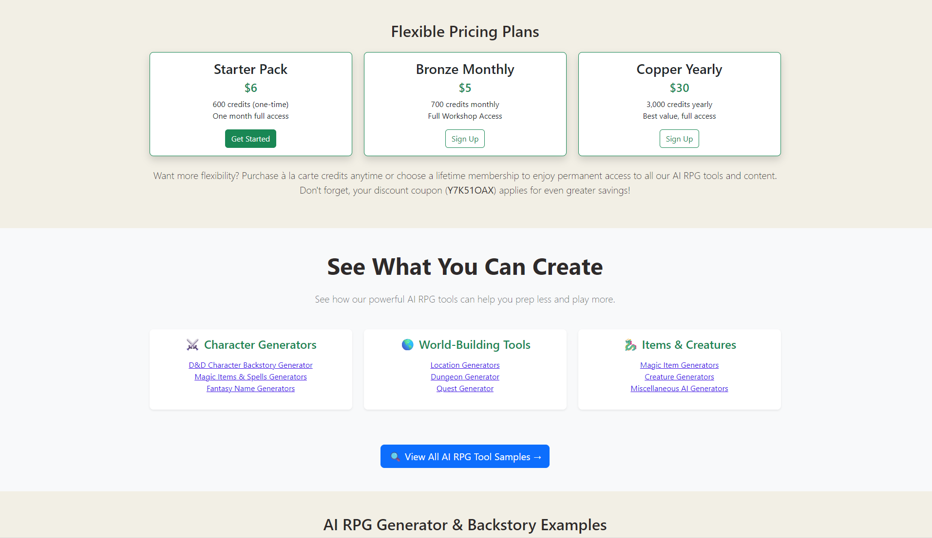 LitRPG Adventures价格方案页
