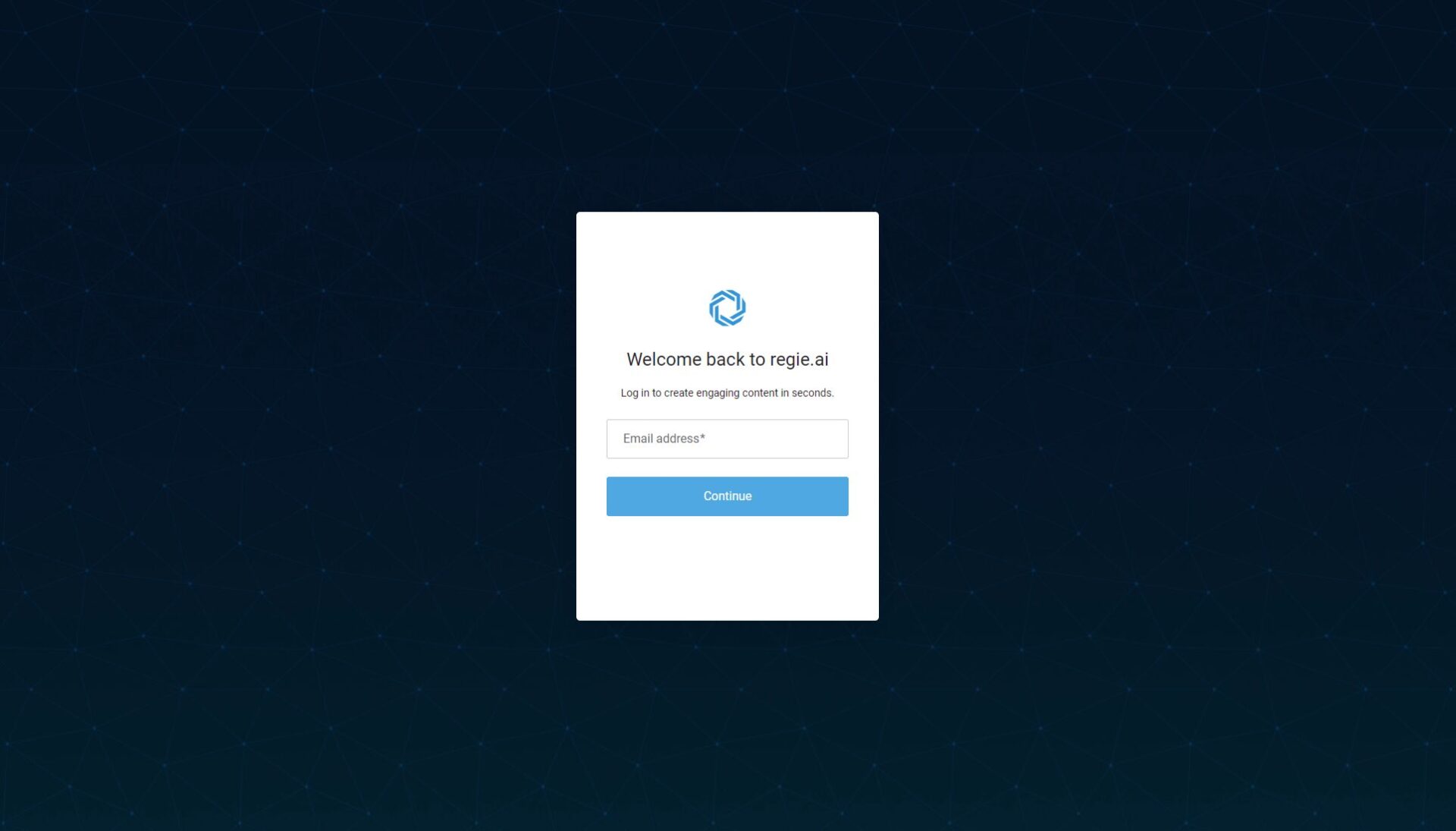 Regie.ai注册登录页