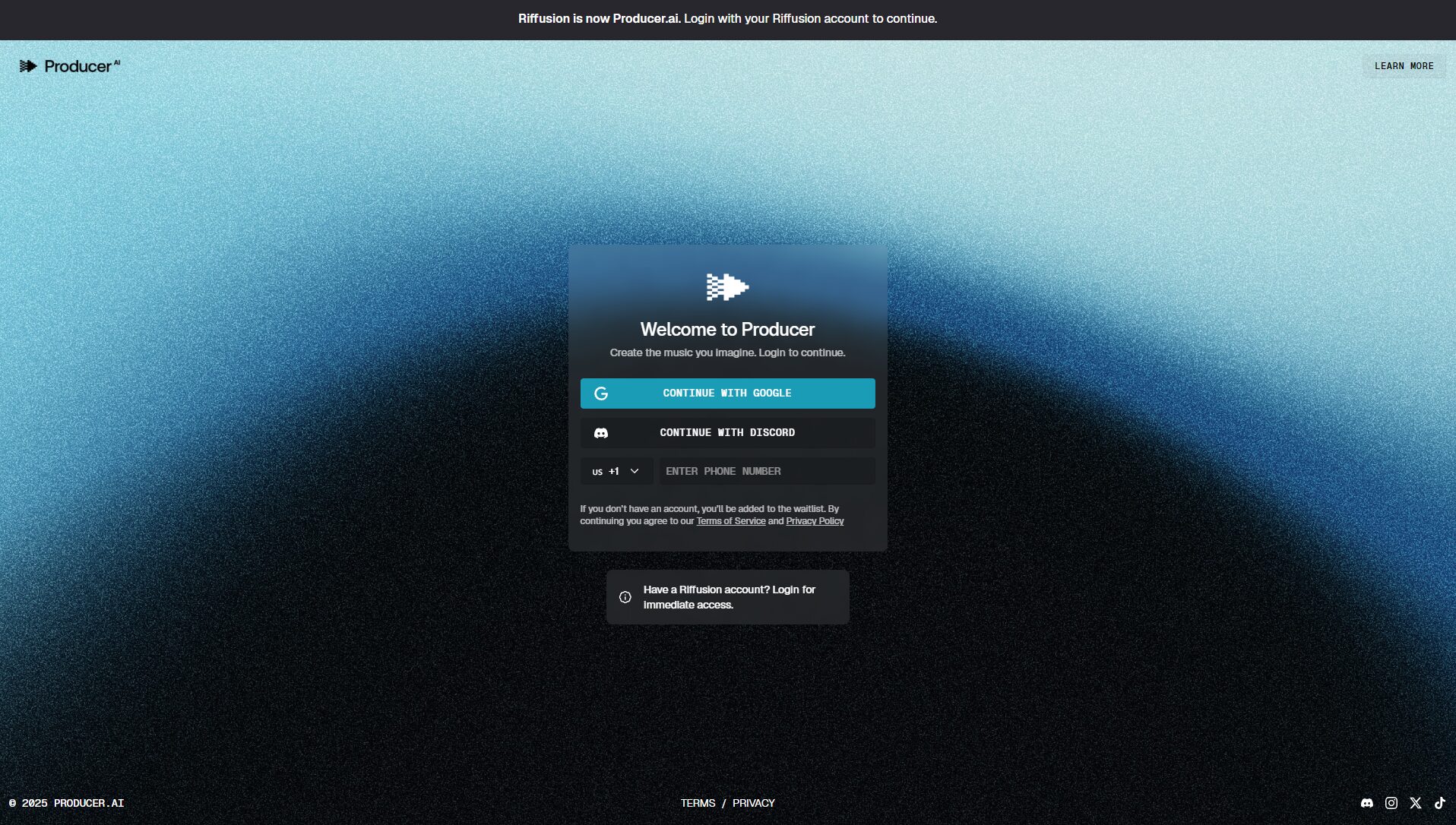 Riffusion官网首页