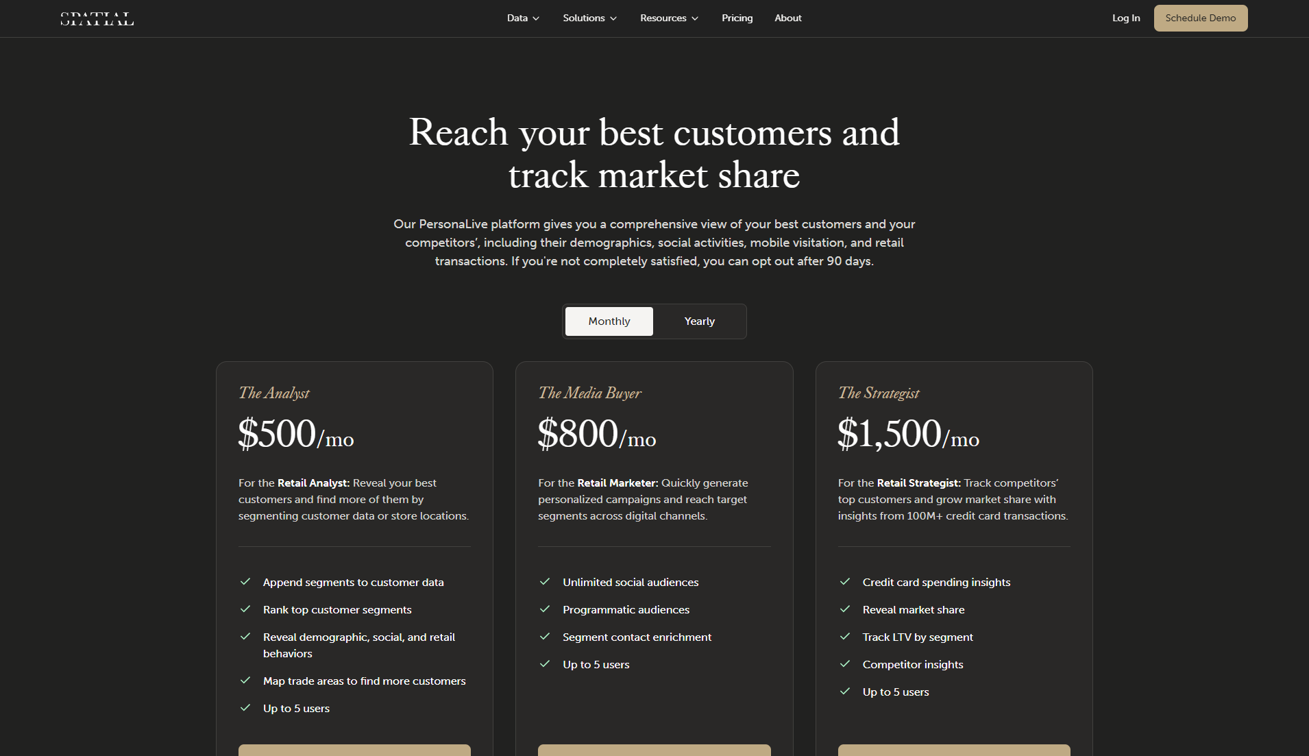 Spatial.ai官网定价页