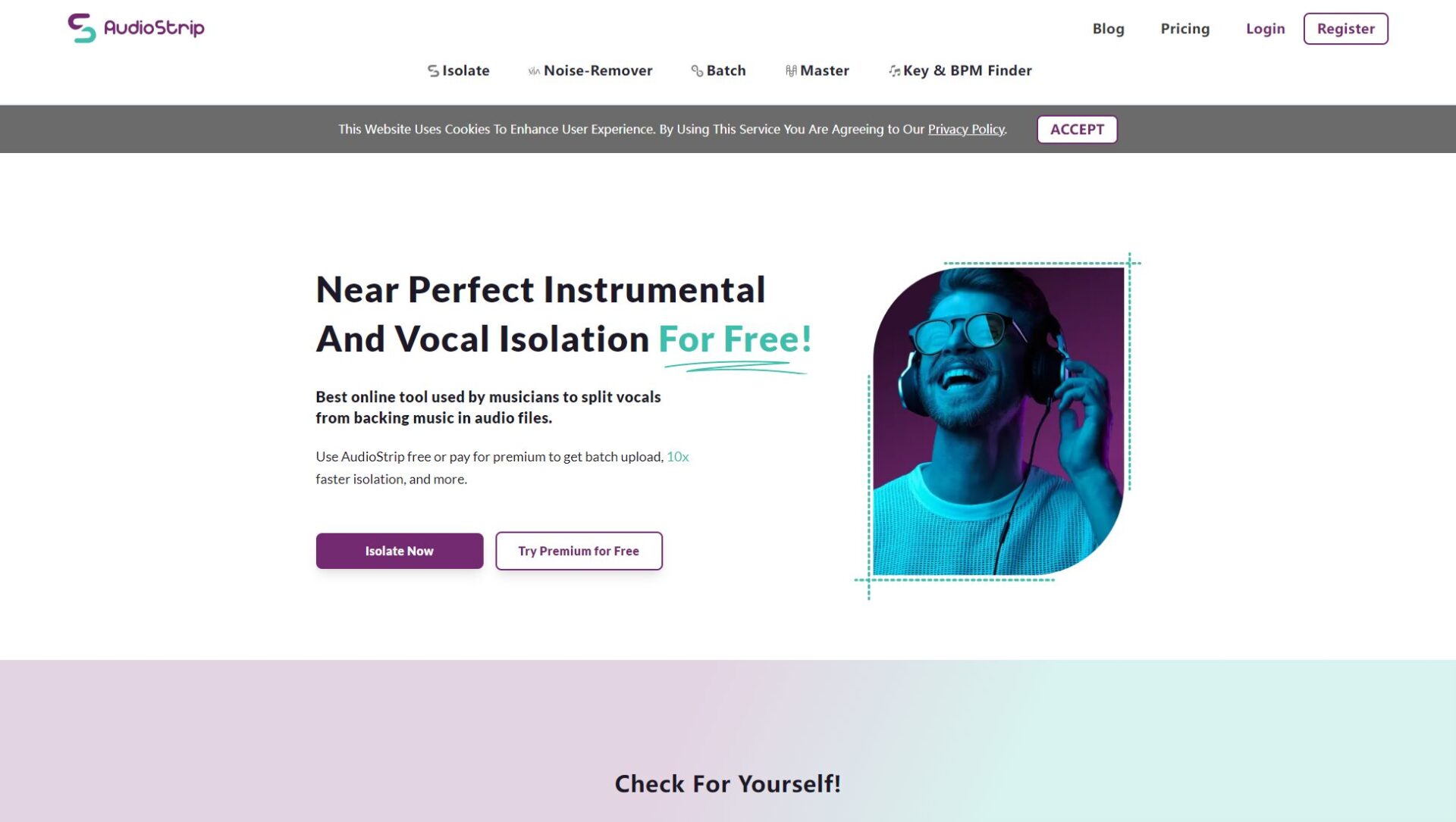 AudioStrip官网首页截图