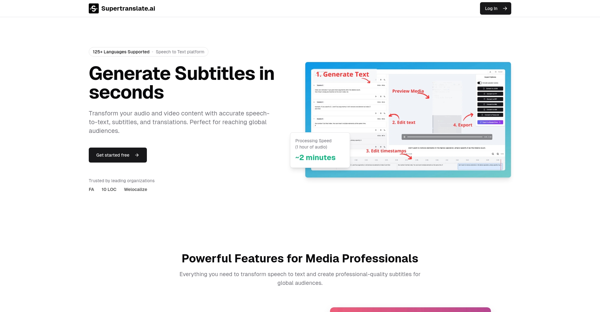 超级传译官网界面