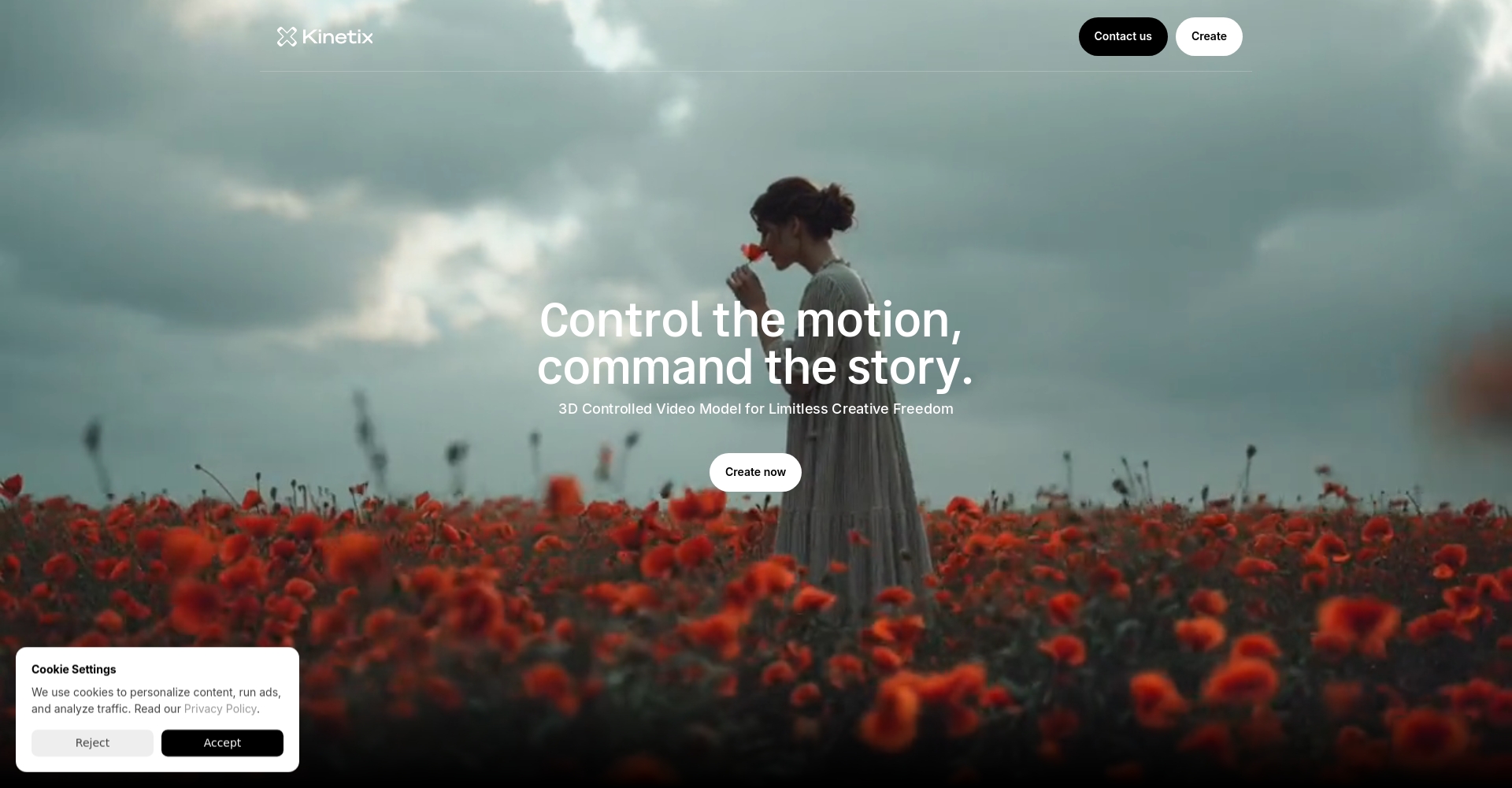 Kinetix官网首页截图