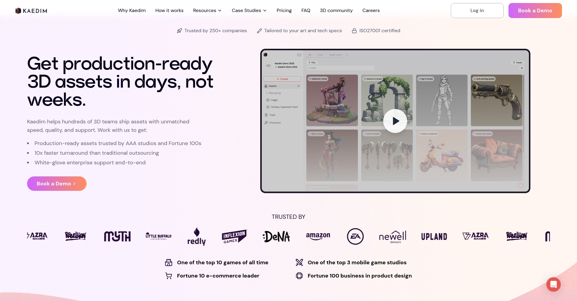 Kaedim官方网站首页截图