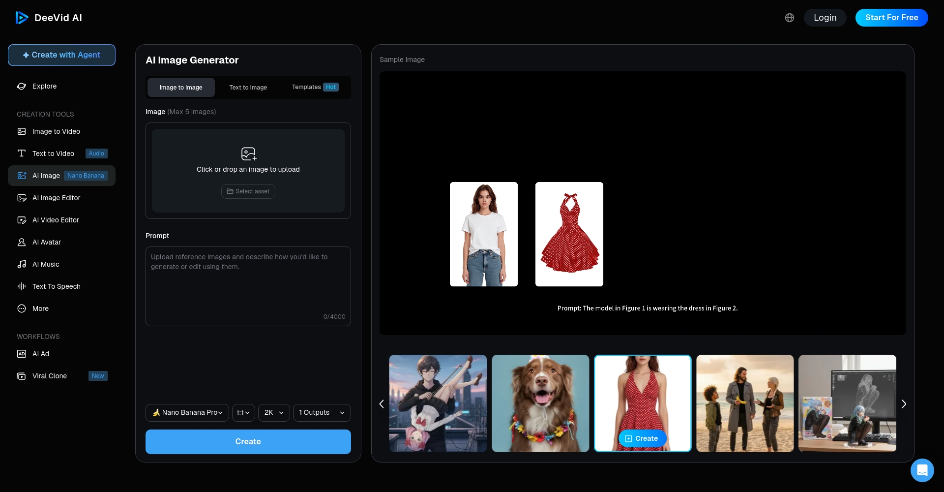 DeeVid AI官网截图