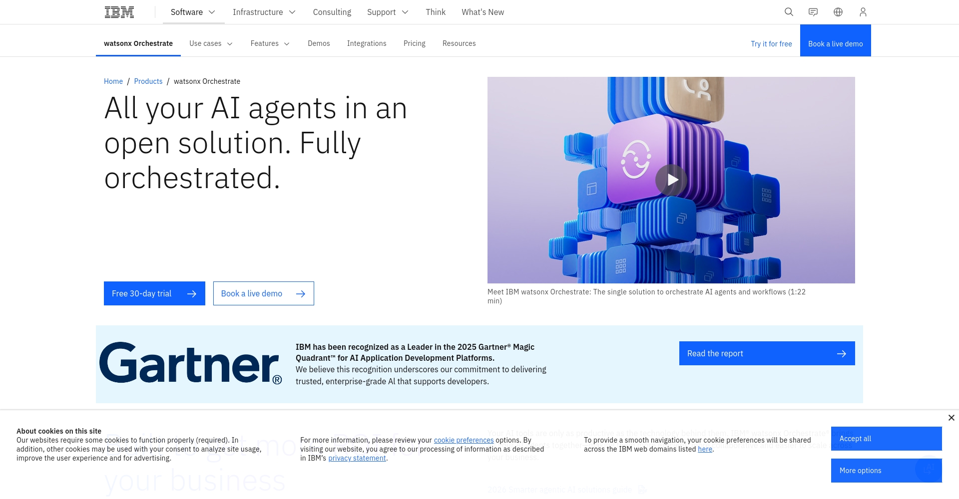 IBM watsonx Assistant官网截图