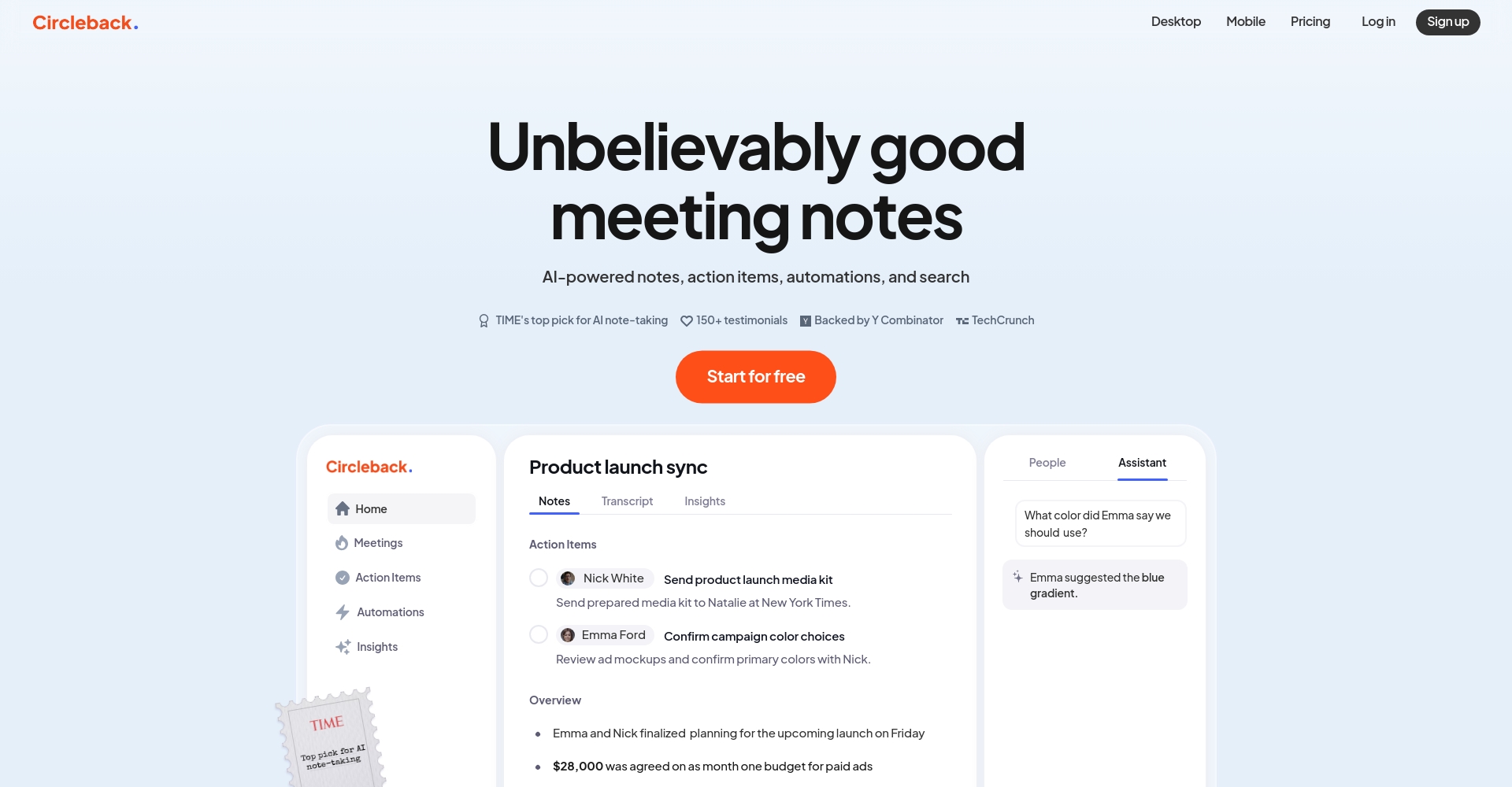 circleback官网截图