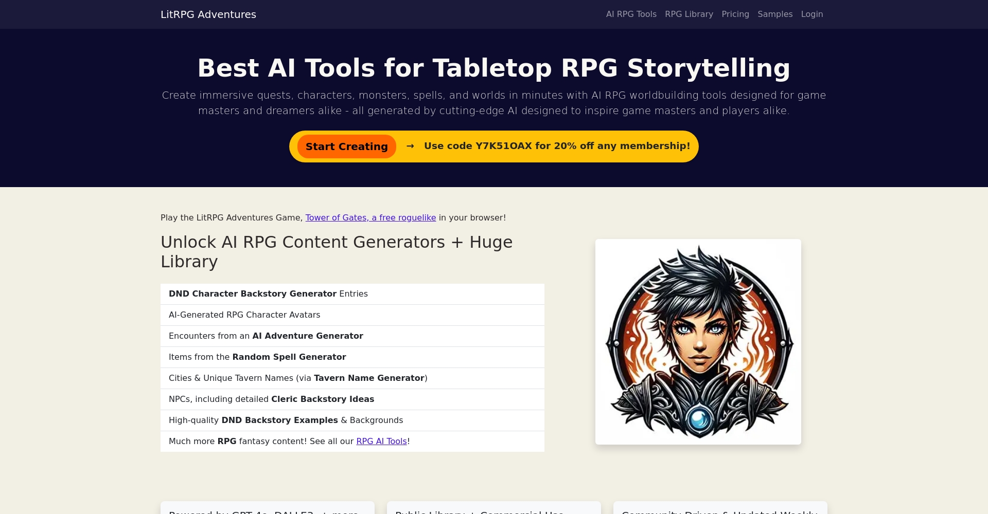 LitRPG Adventures首页界面
