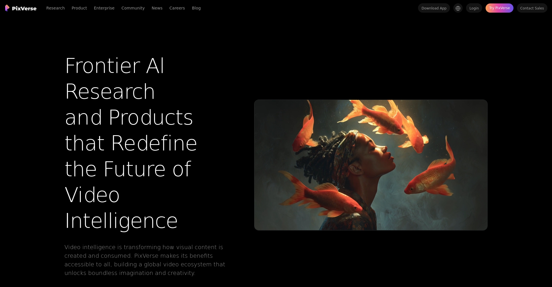 PixVerse 官网截图