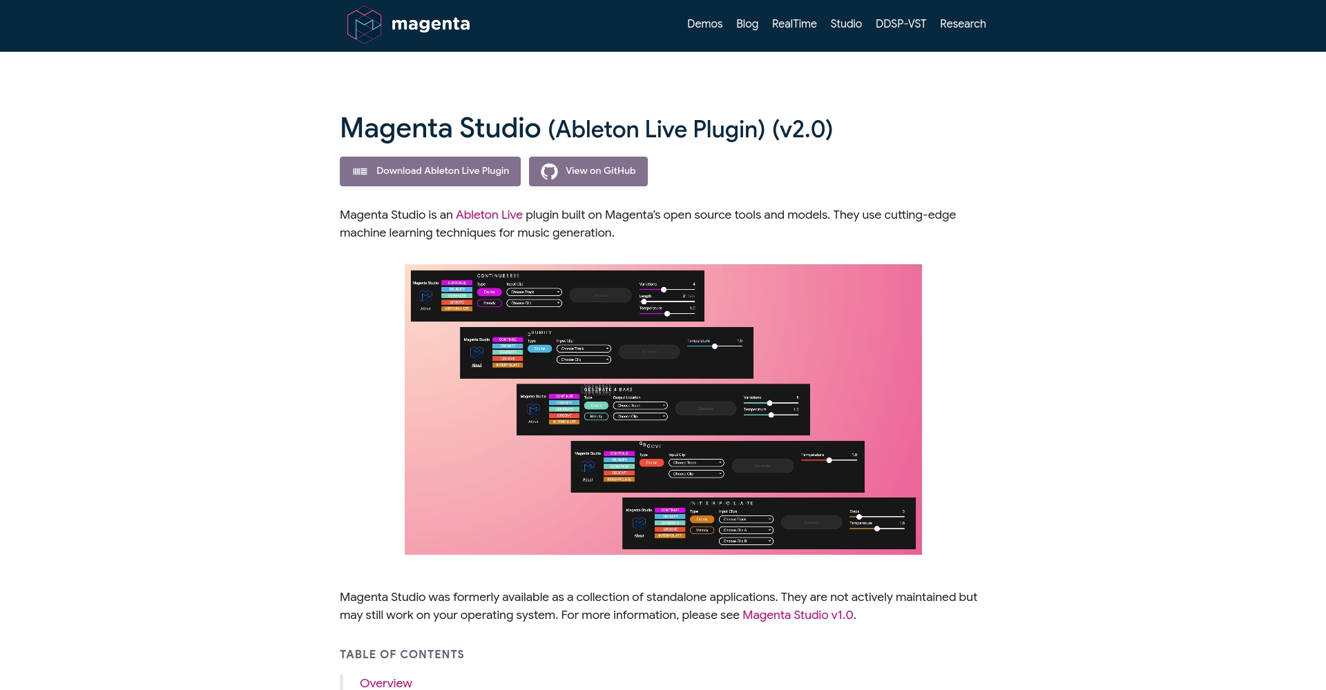 Magenta Studio界面