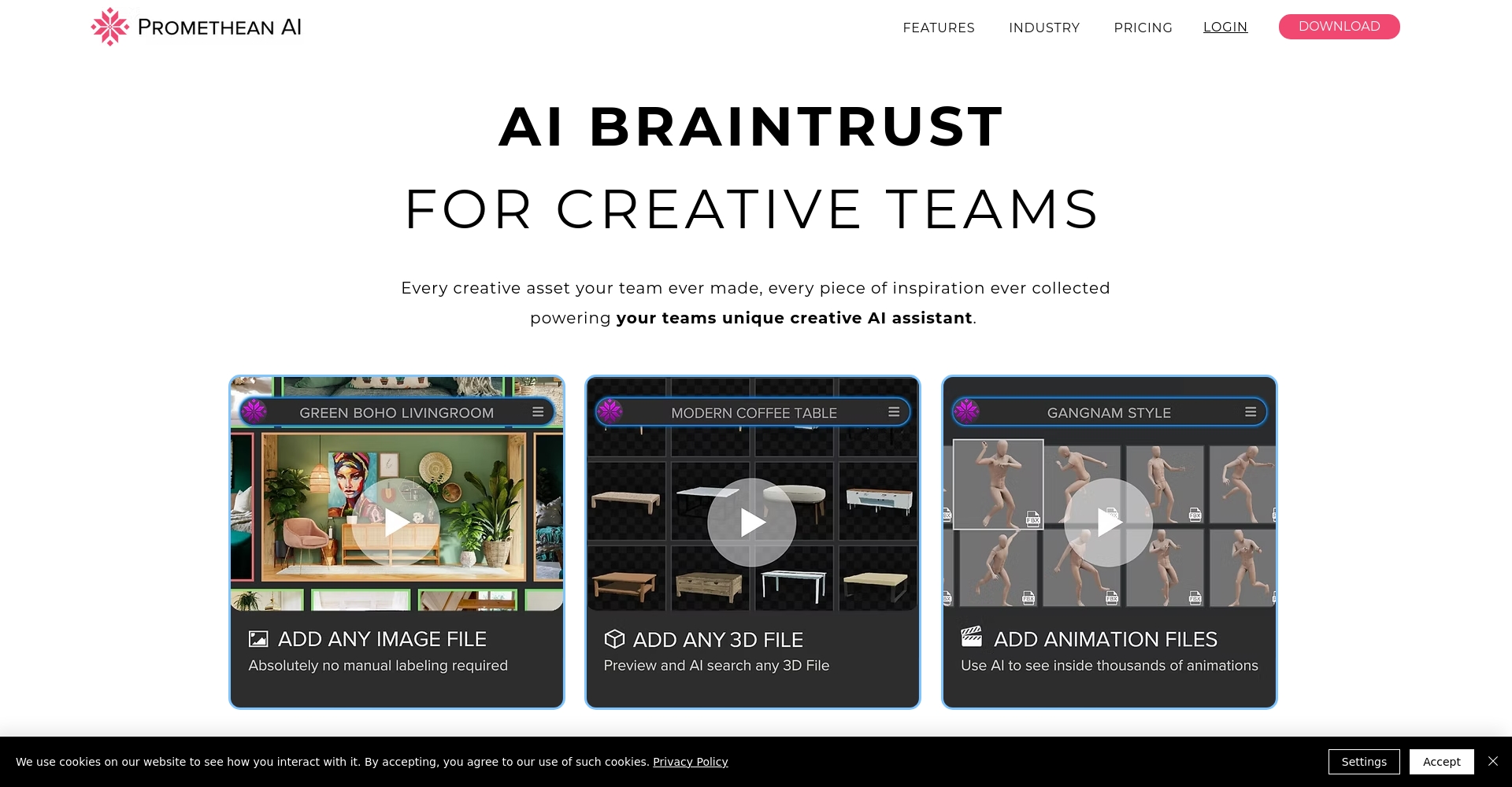 Promethean AI官网首页截图