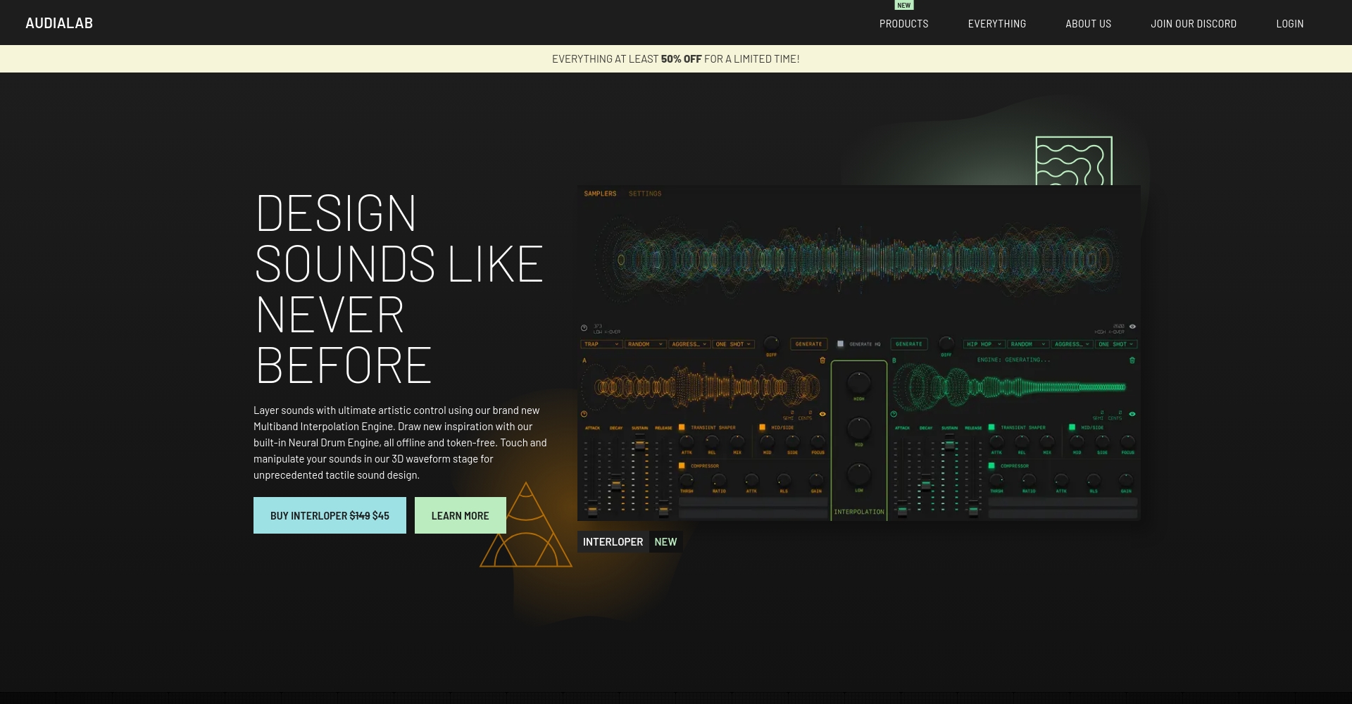 Audialab官网界面
