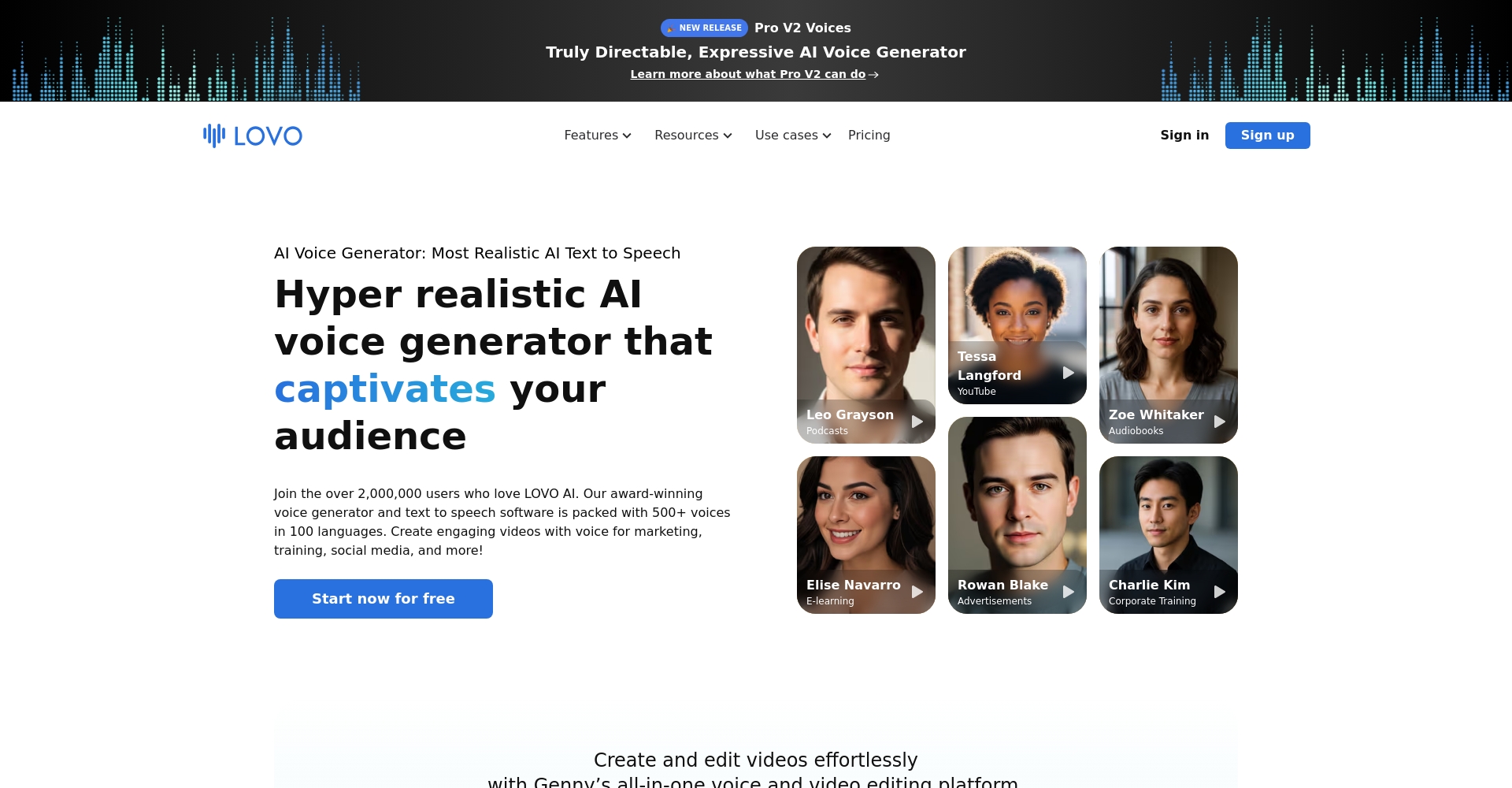 LOVO AI多情感播客配音